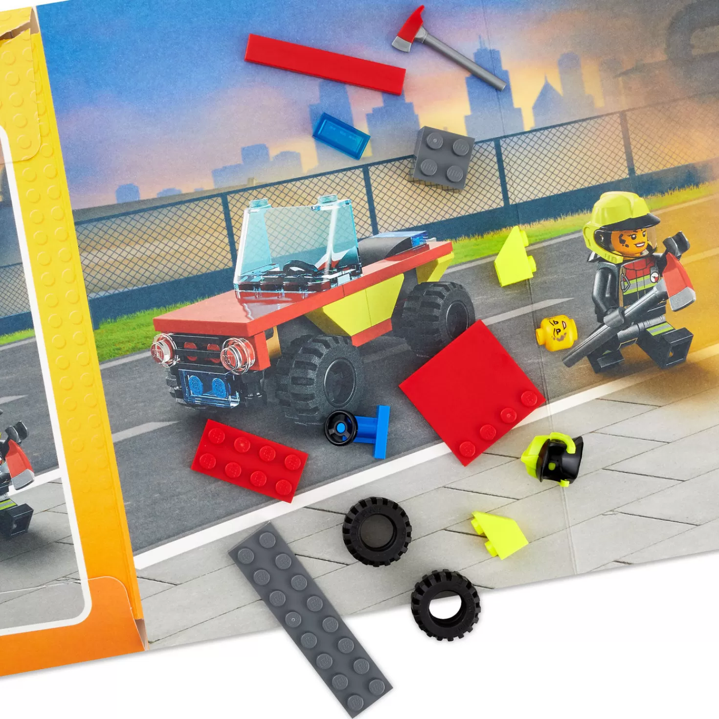 Birthday>Hallmark Lego® City™ Wish Big Birthday Card With Lego® Fire Patrol Vehicle Set