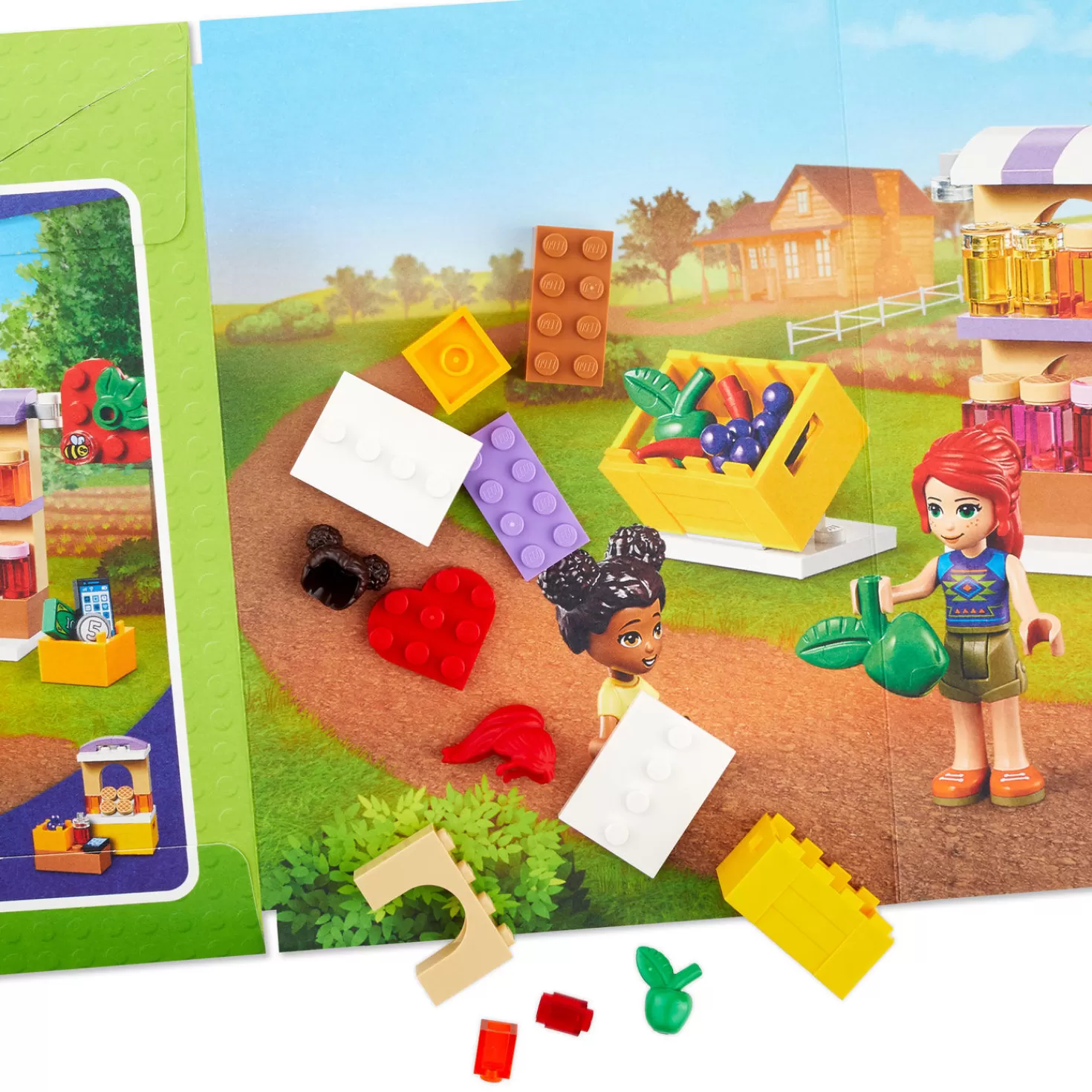 Birthday>Hallmark Lego® Friends™ A Sweet Day For You Card With Lego Market Stall Set