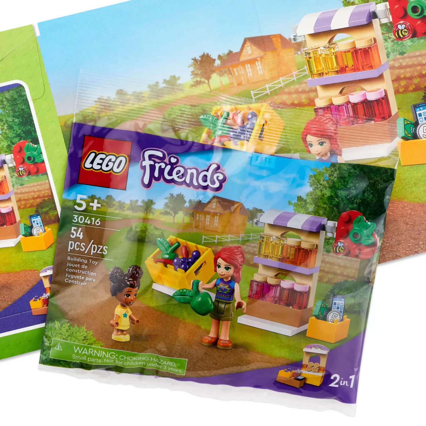 Birthday>Hallmark Lego® Friends™ A Sweet Day For You Card With Lego Market Stall Set