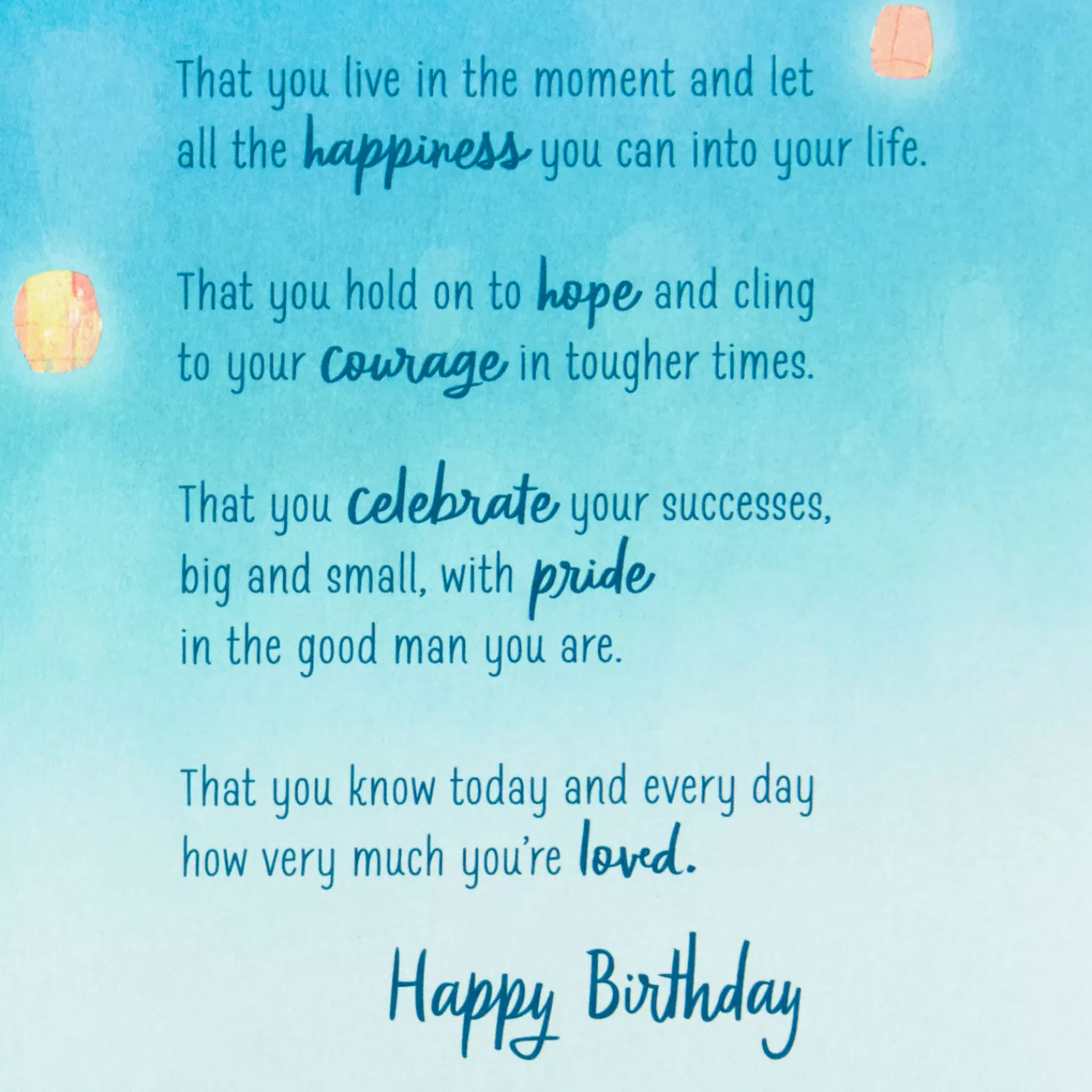 Birthday>Hallmark Let All The Happiness In Birthday Card For Son