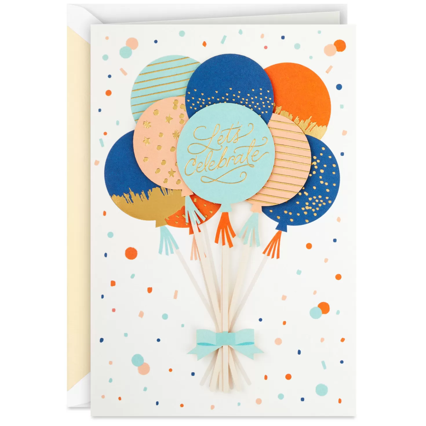 Birthday>Hallmark Let's Celebrate Balloons Birthday Card