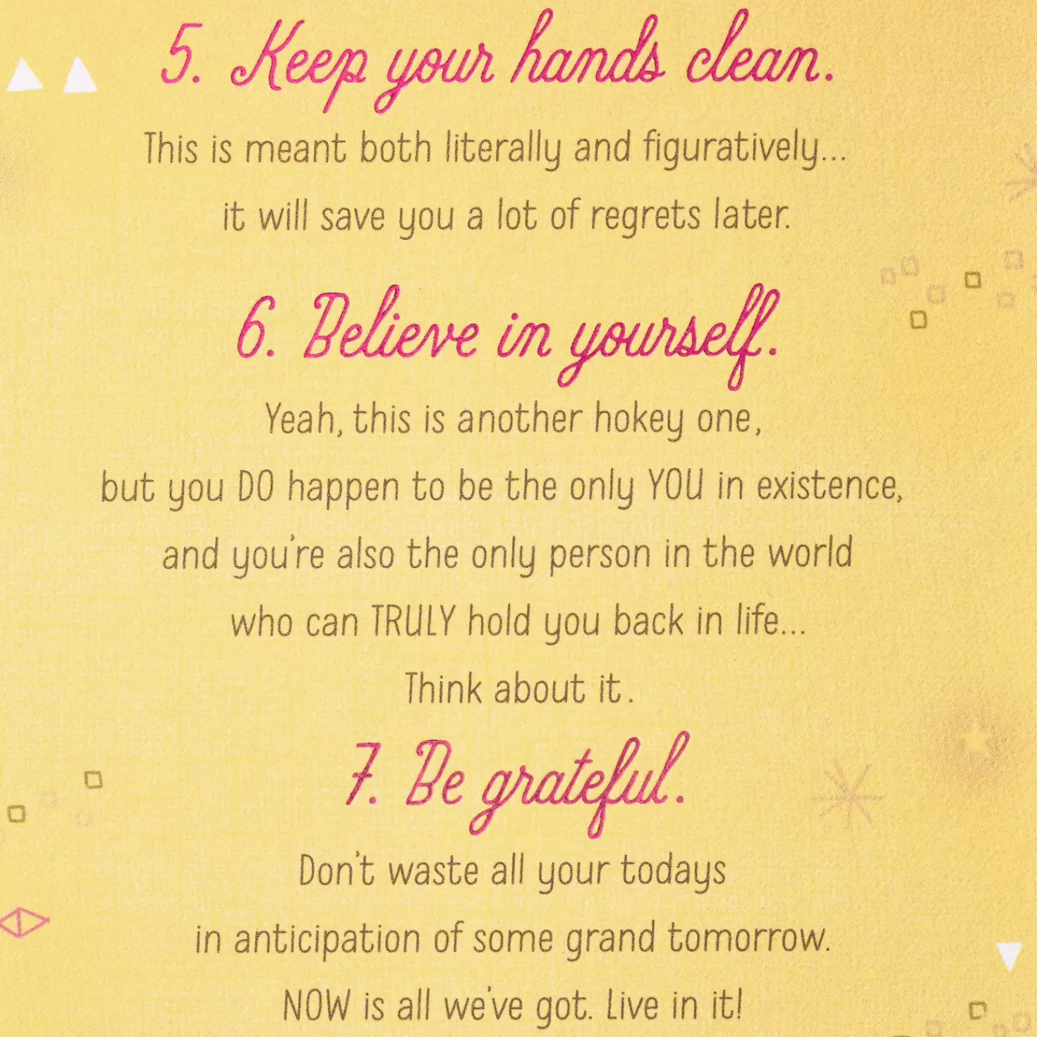 Birthday>Hallmark Life Advice Poster Birthday Card For Daughter
