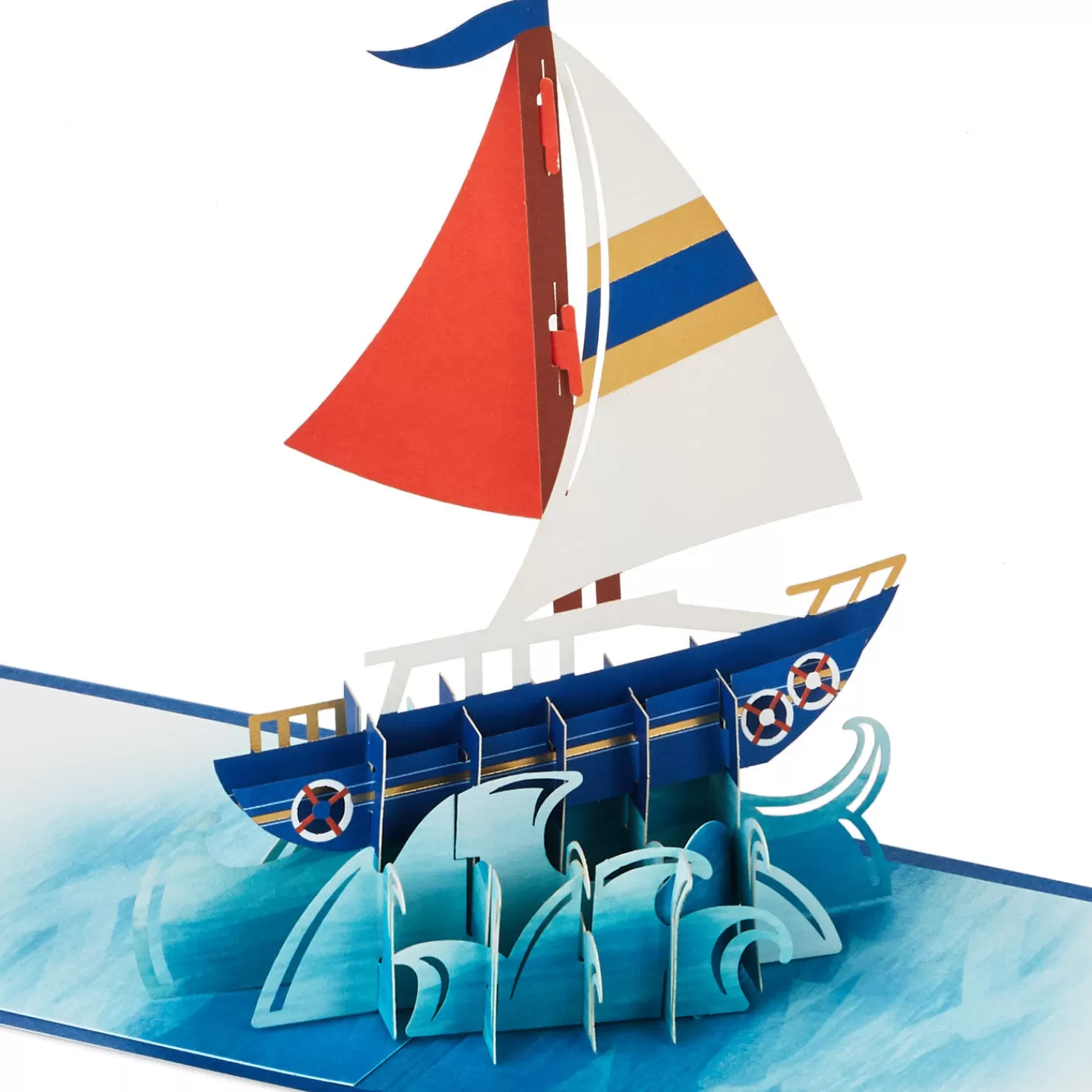 Fashion Life's An Adventure Sailboat 3D Pop-Up Card Graduation