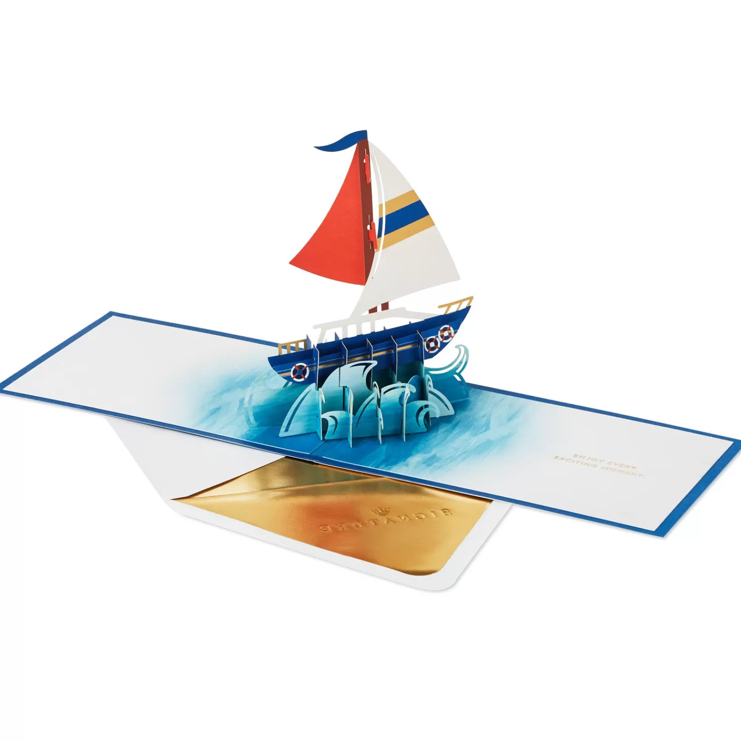 Fashion Life's An Adventure Sailboat 3D Pop-Up Card Graduation