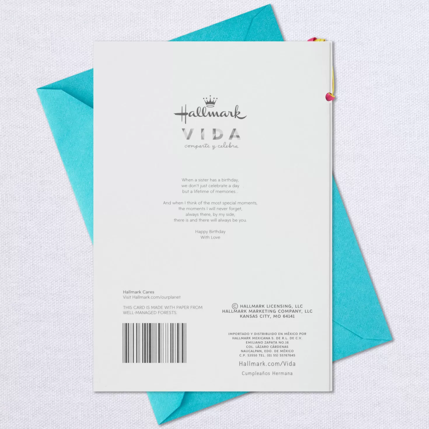 Birthday>Hallmark Lifetime Of Memories Spanish-Language Birthday Card For Sister