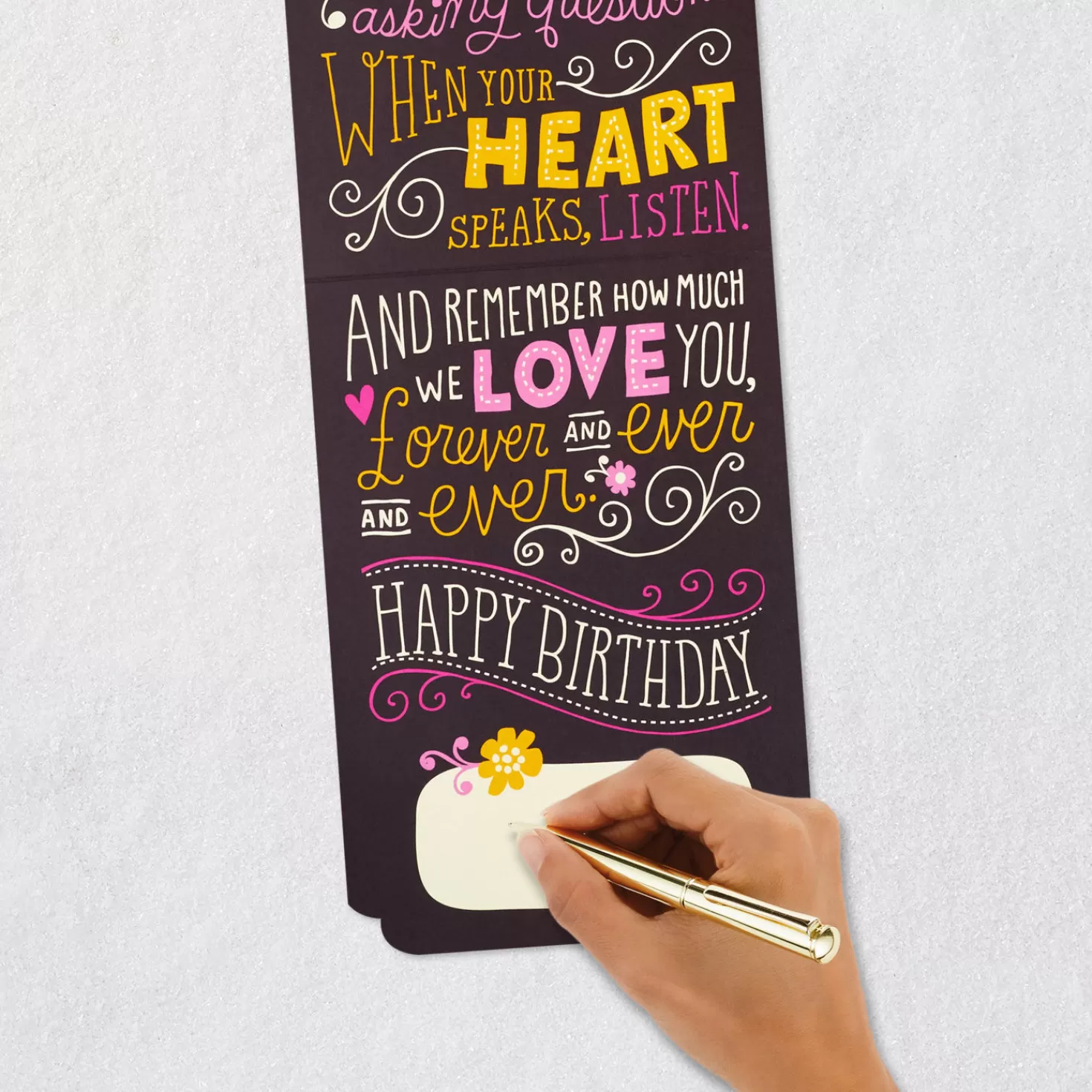 Birthday>Hallmark Listen To Your Heart Displayable Birthday Card For Daughter