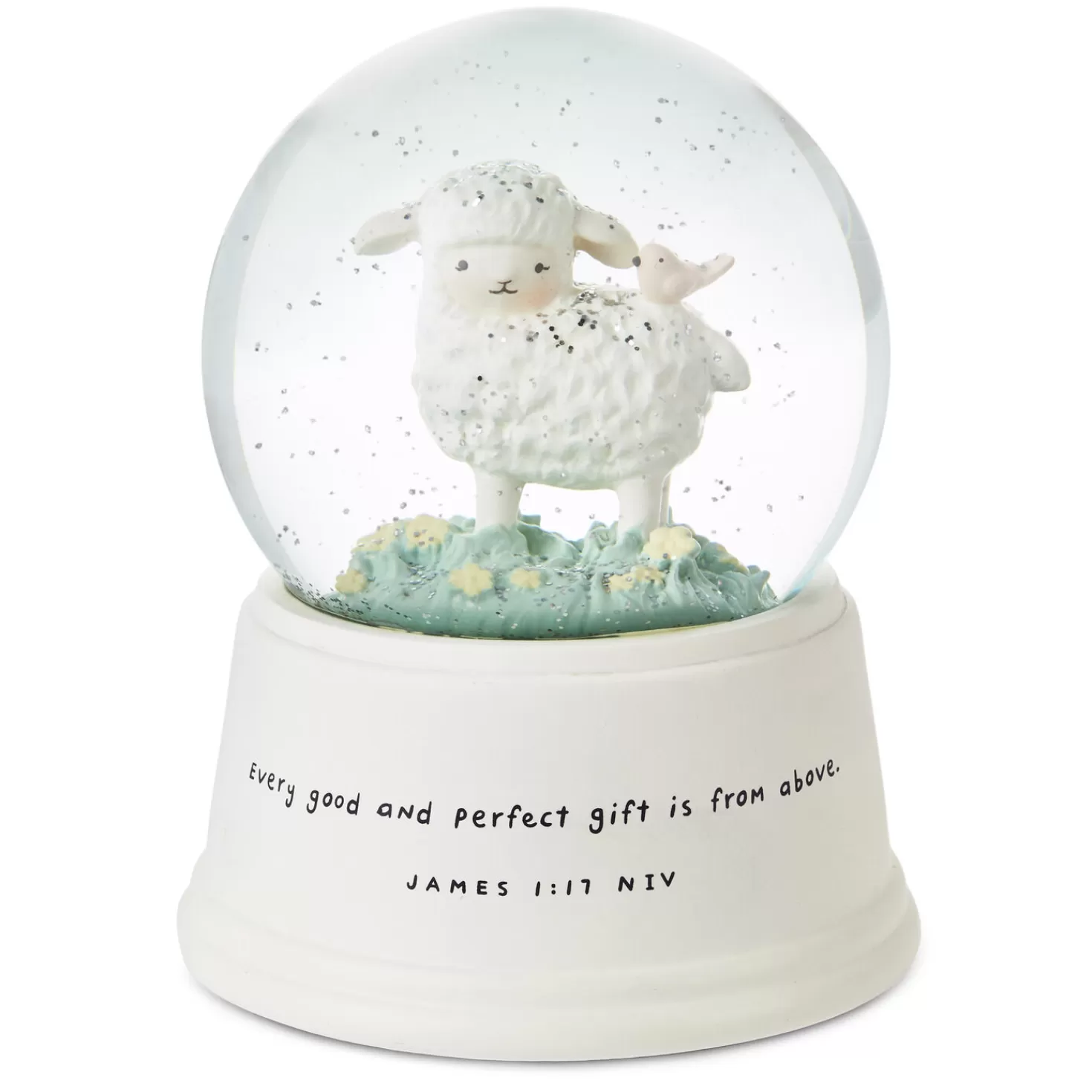 Fashion Little Lamb Musical Snow Globe Baptism And Christening