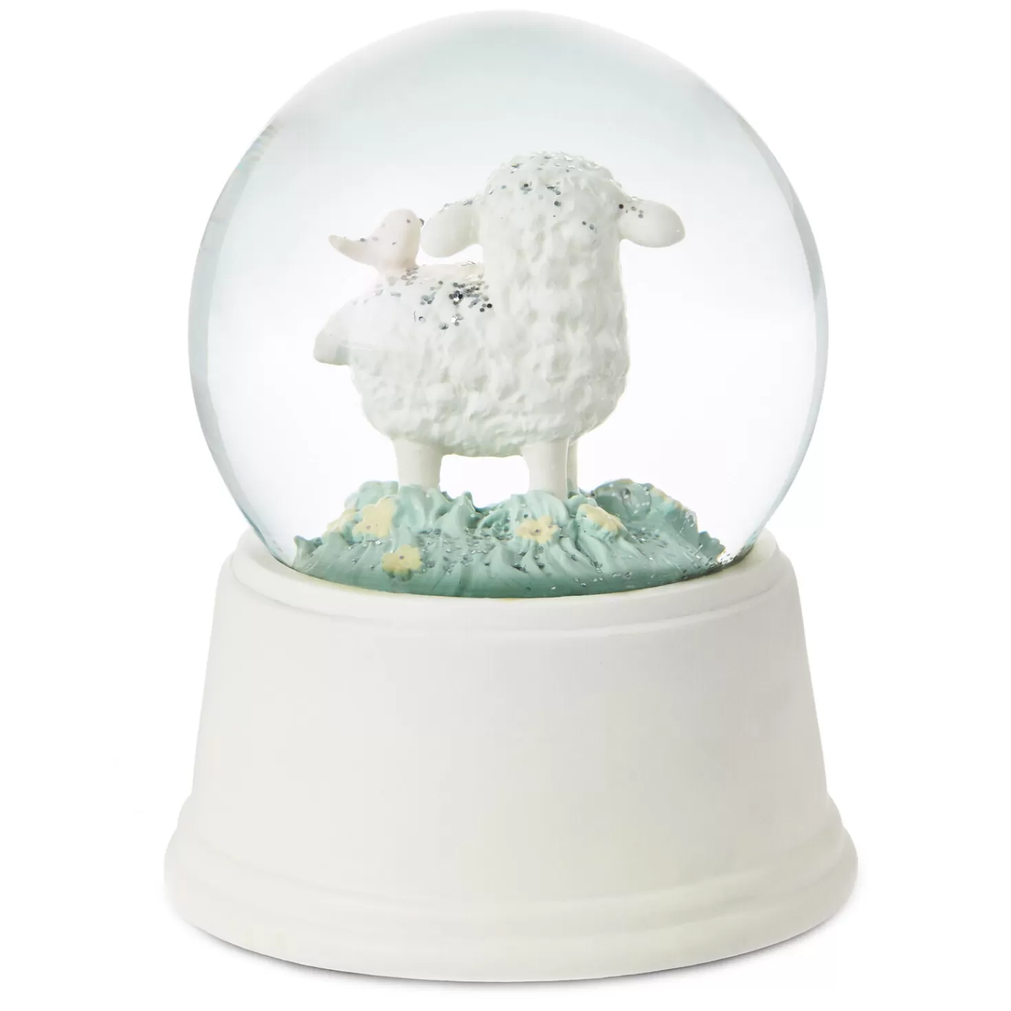 Fashion Little Lamb Musical Snow Globe Baptism And Christening