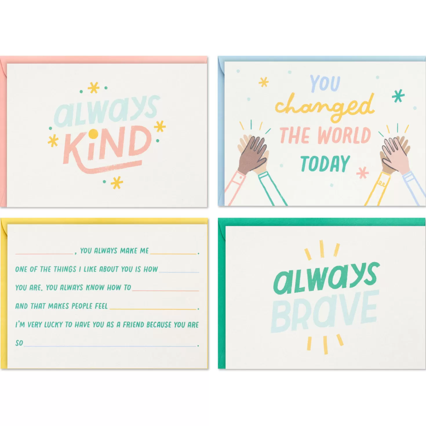 Sale Little World Changers™ Assorted Blank Note Cards In Caddy, Pack Of 24 Teacher Appreciation