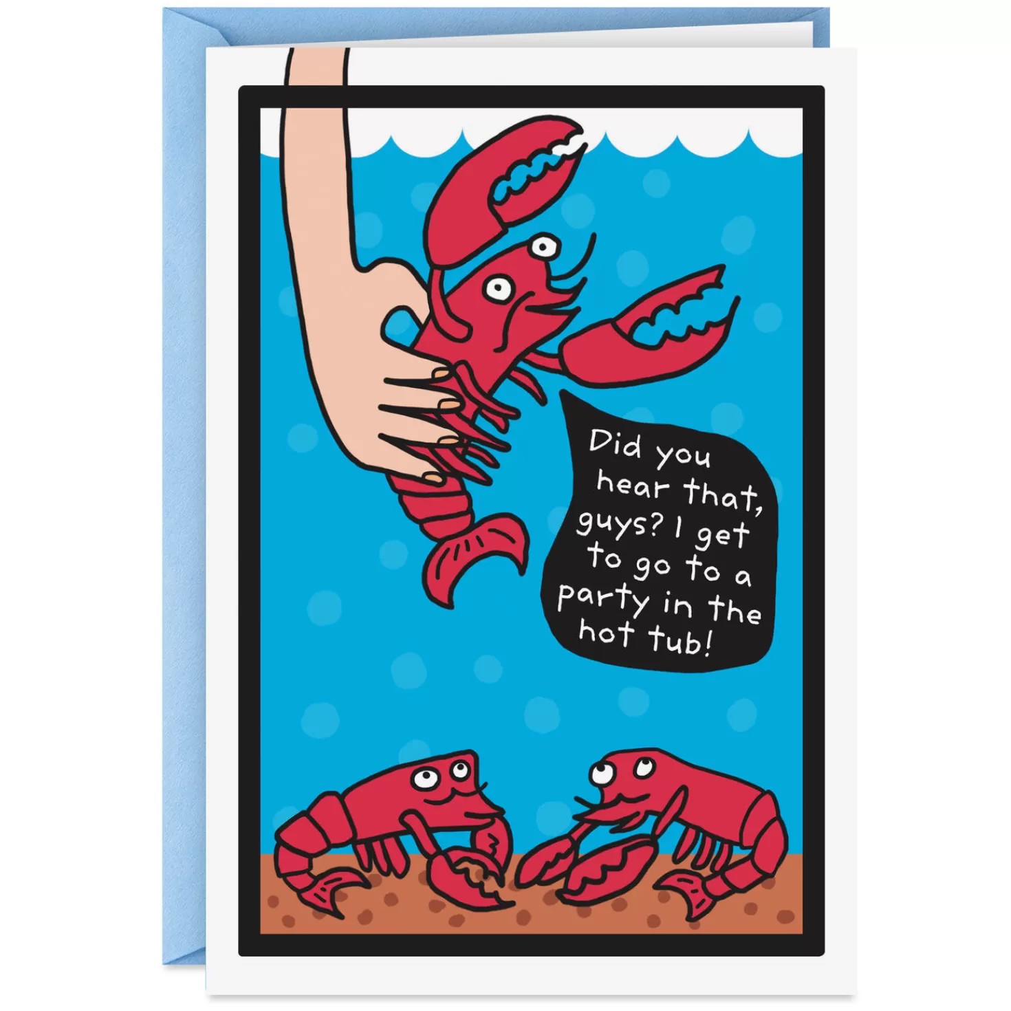Birthday>Hallmark Lobster Hot Tub Party Funny Birthday Card