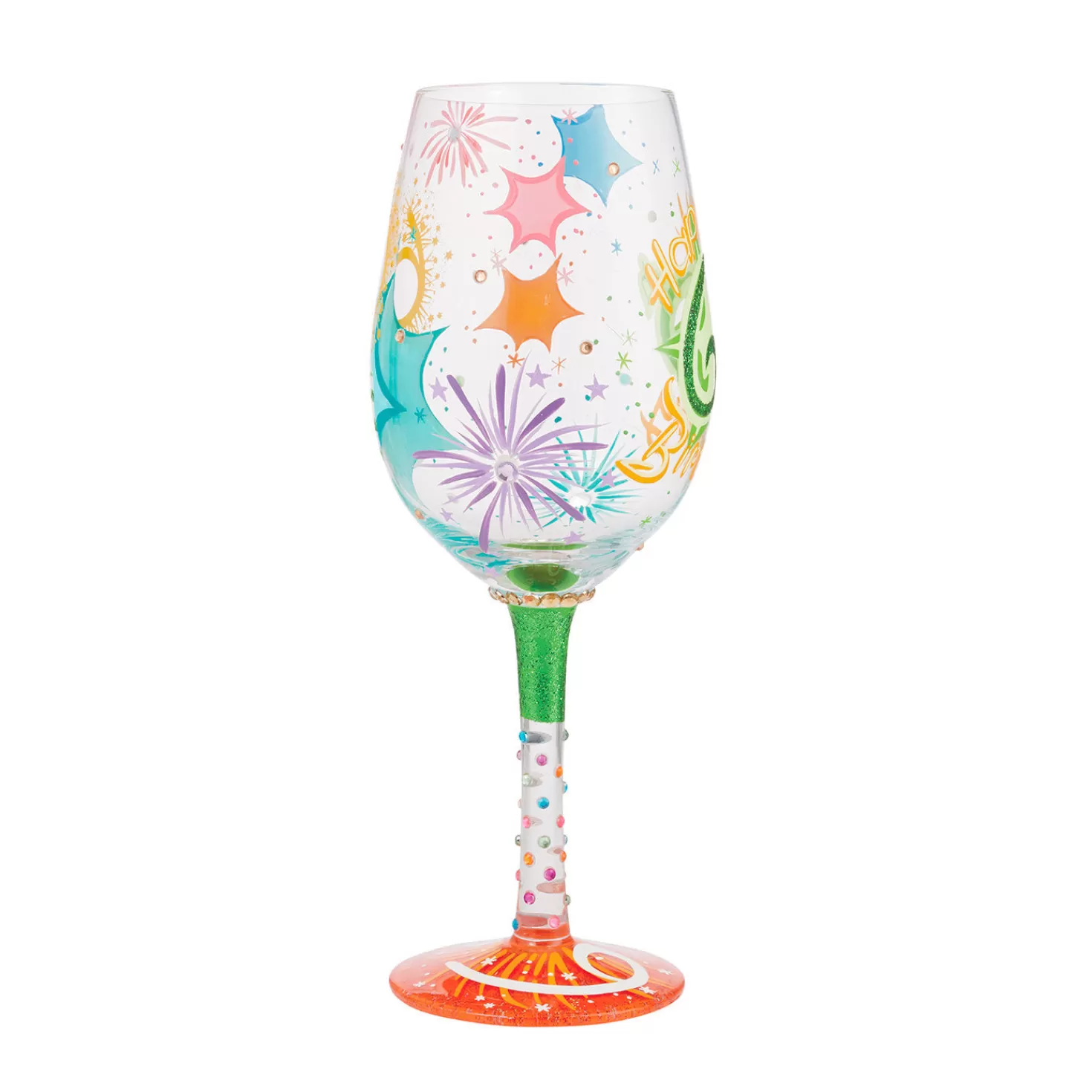 Birthday>Hallmark Lolita Happy 60Th Birthday Handpainted Wine Glass, 15 Oz.