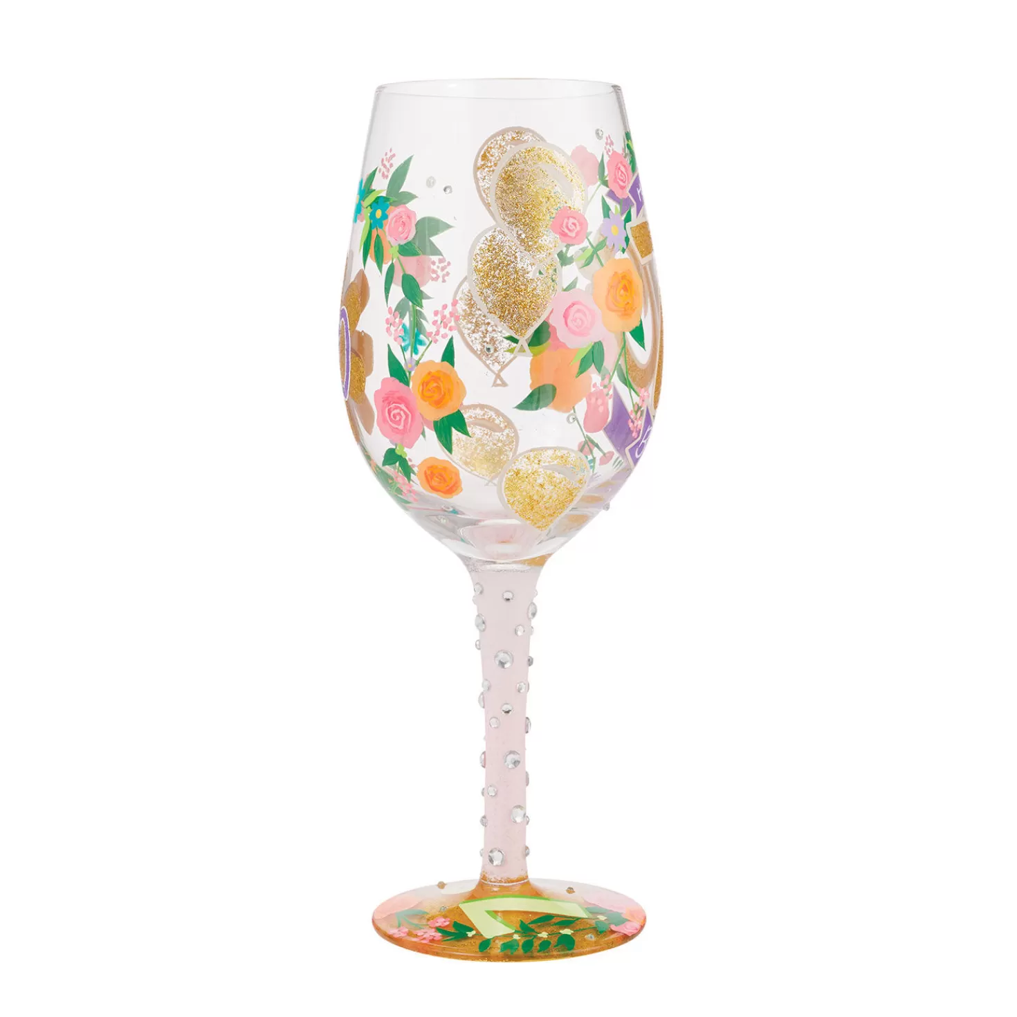Birthday>Hallmark Lolita Happy 70Th Birthday Handpainted Wine Glass, 15 Oz.