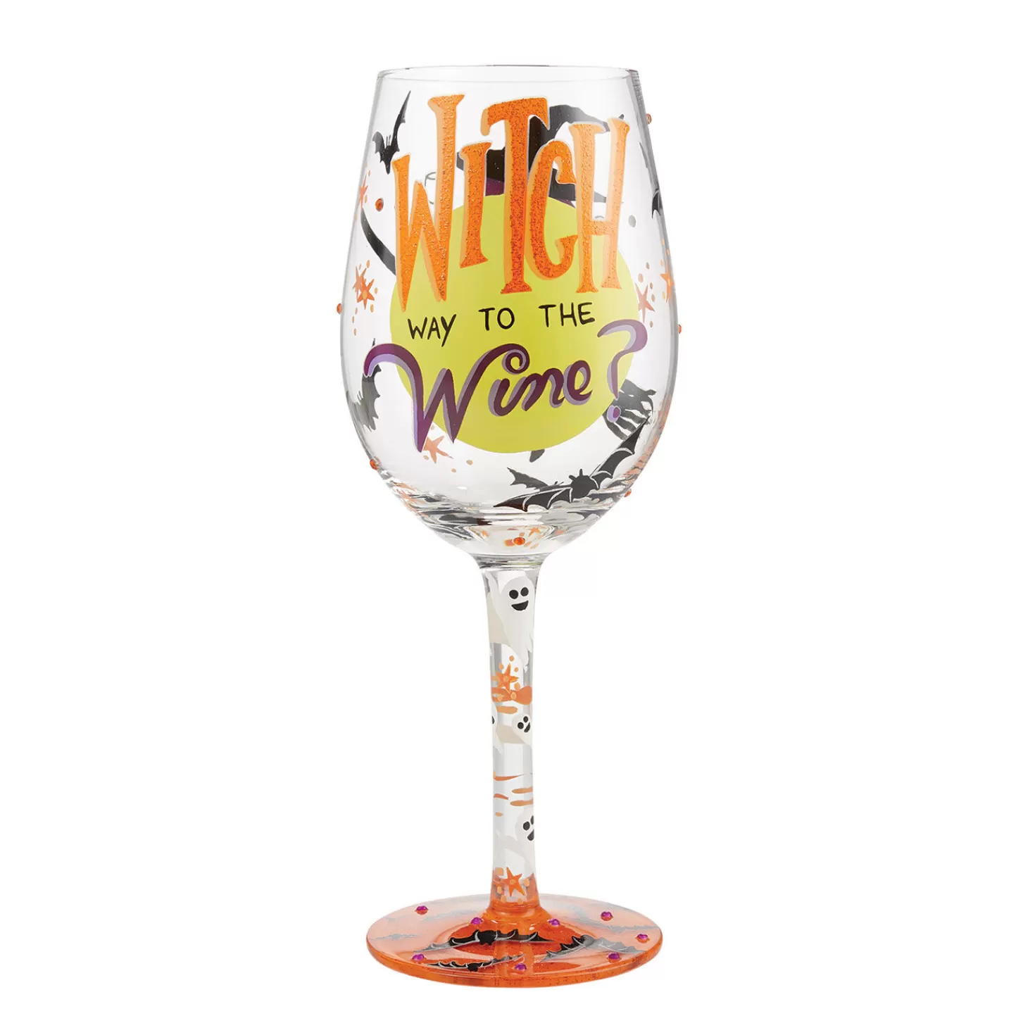 Halloween (10/31)>Hallmark Lolita Witch Way To The Wine Glass, 15 Oz.