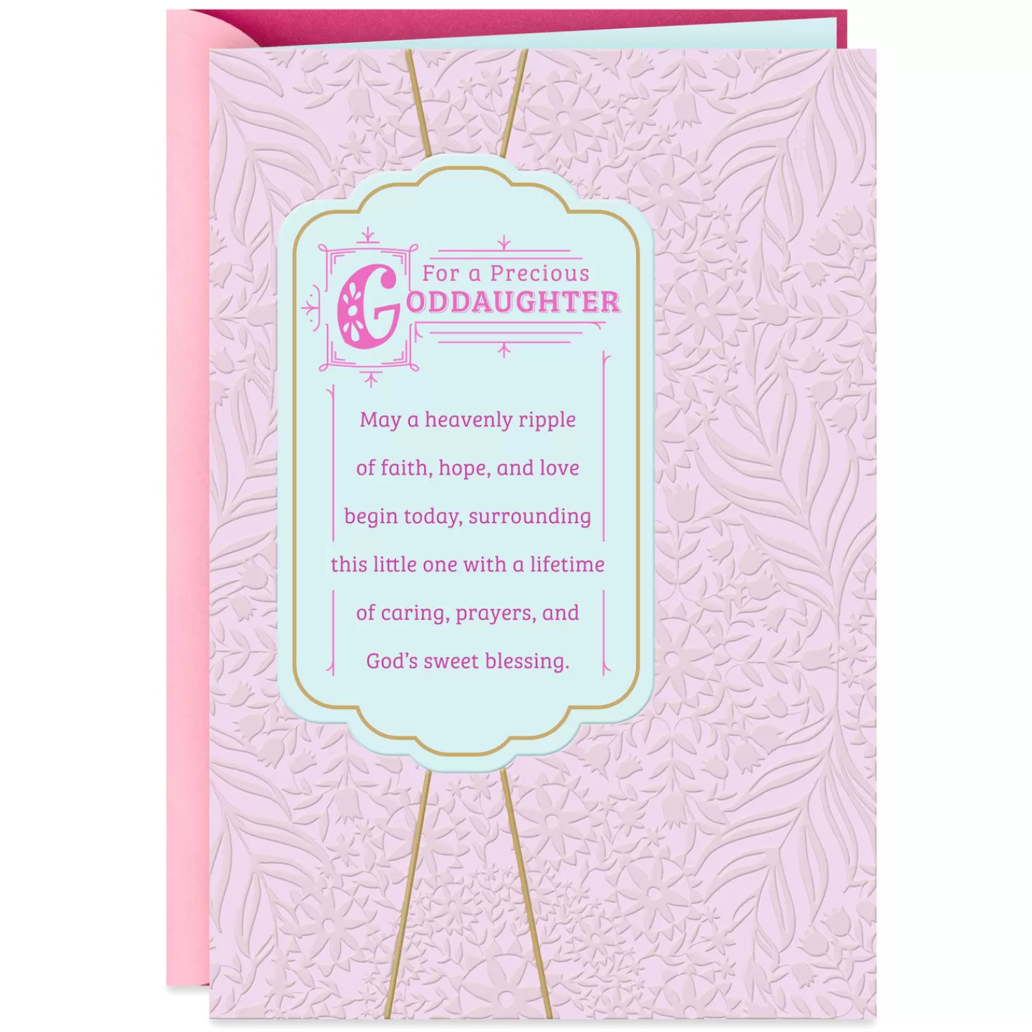 Online Love And Blessings Goddaughter Baptism Card Baptism And Christening