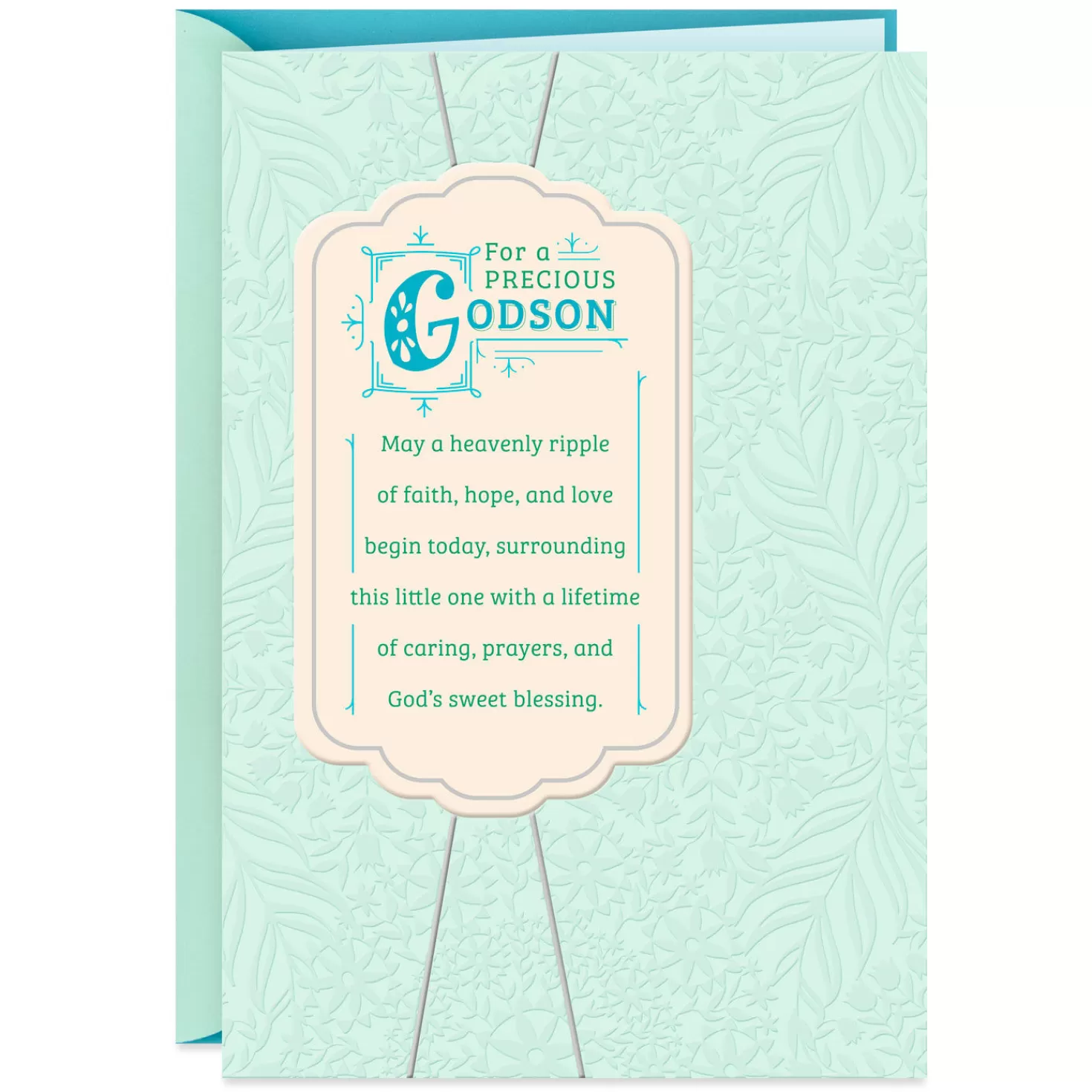 Flash Sale Love And Blessings Godson Baptism Card Baptism And Christening