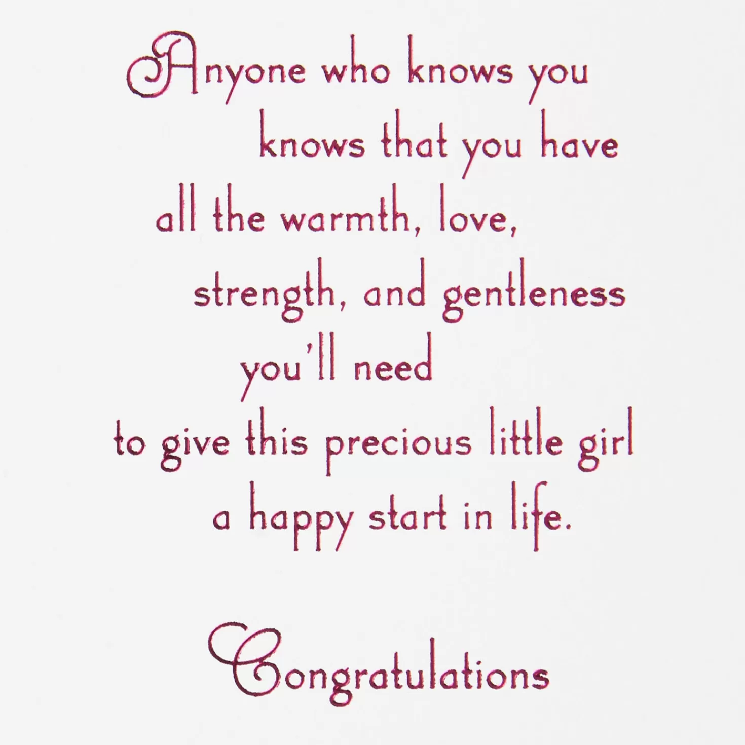 Baby>Hallmark Love Is A Way Of Life New Baby Girl Card