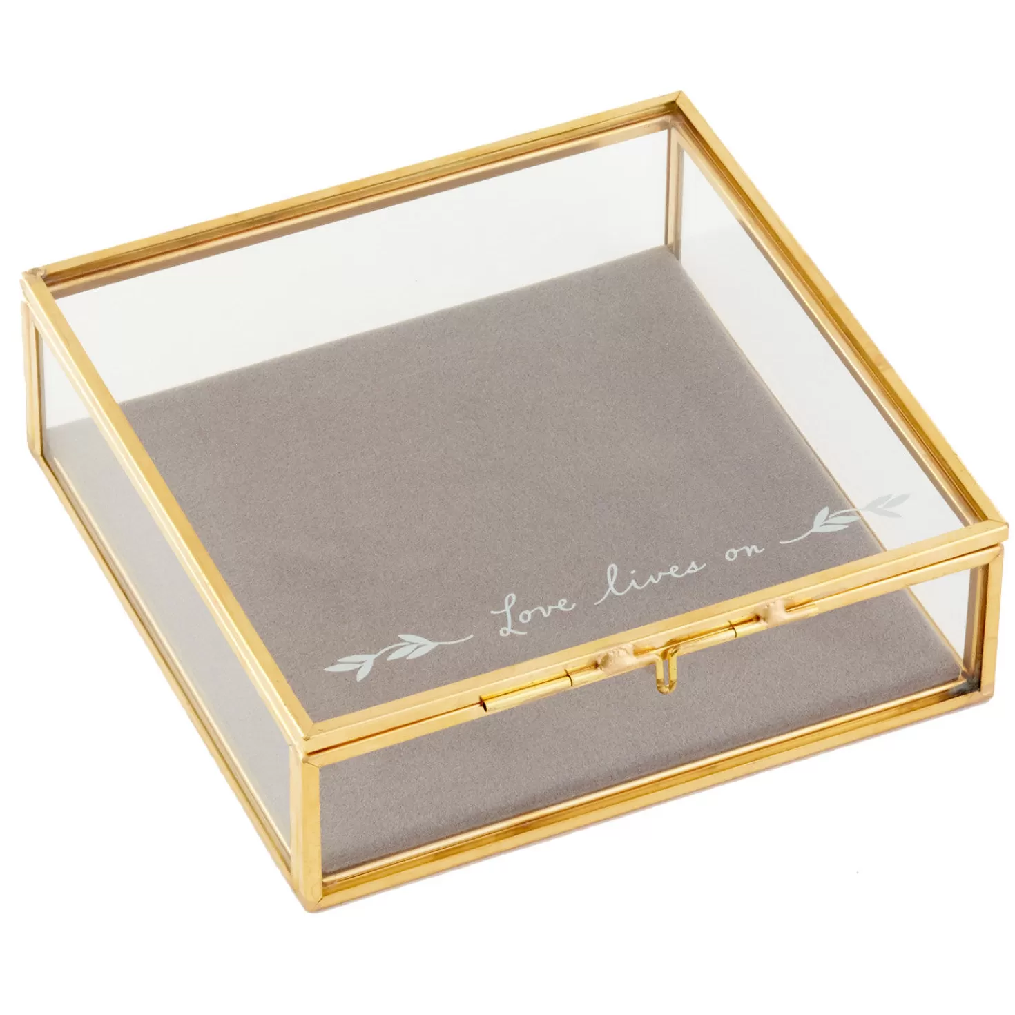 Best Sale Love Lives On Glass Memory Box, 5X5 Sympathy