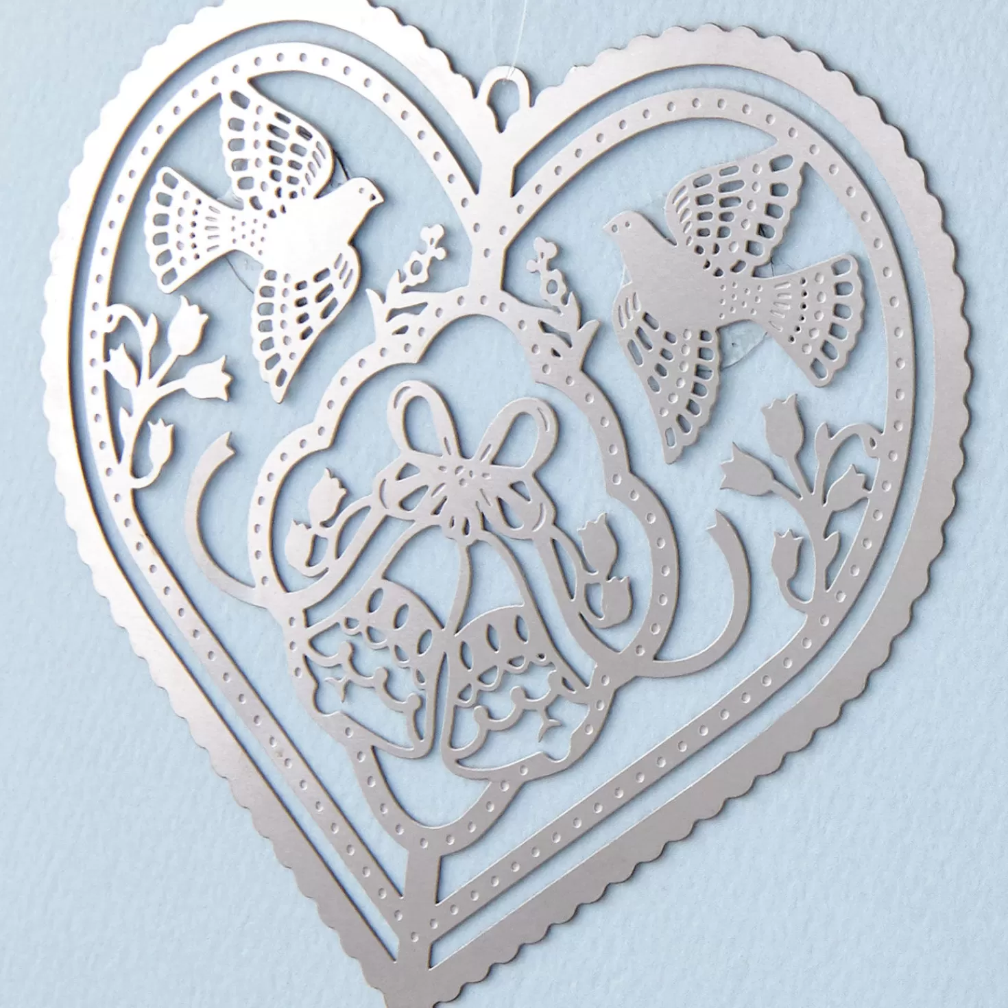 Online Love That Only Gets Stronger Wedding Card With Heart Ornament Wedding