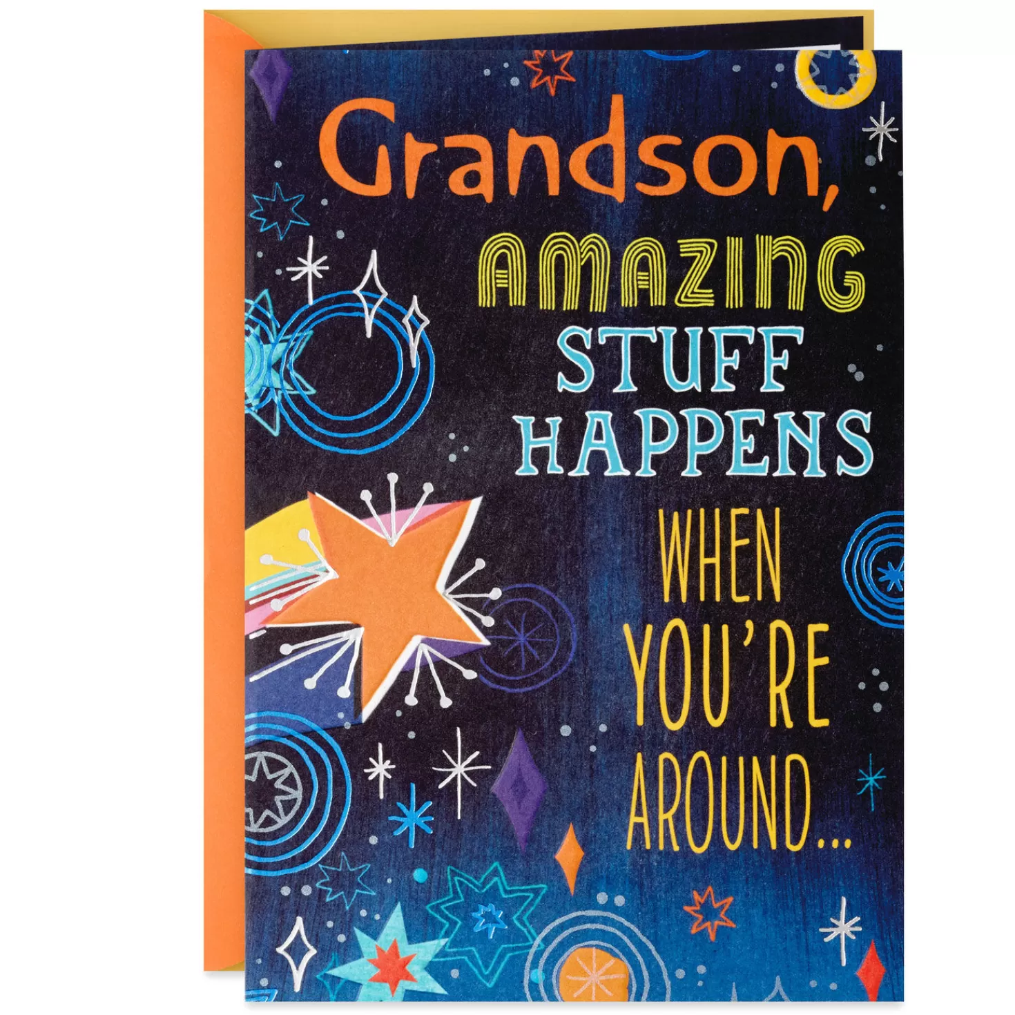 Birthday>Hallmark Love When You'Re Around Birthday Card For Grandson