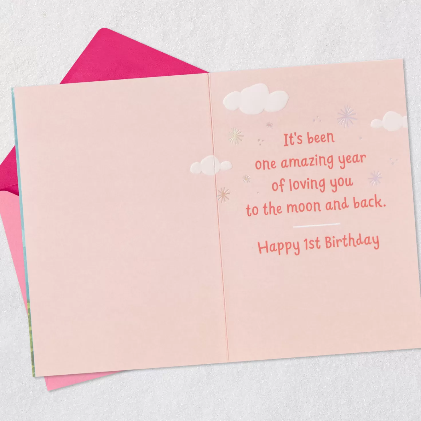 Birthday>Hallmark Love You To The Moon And Back 1St Birthday Card For Daughter