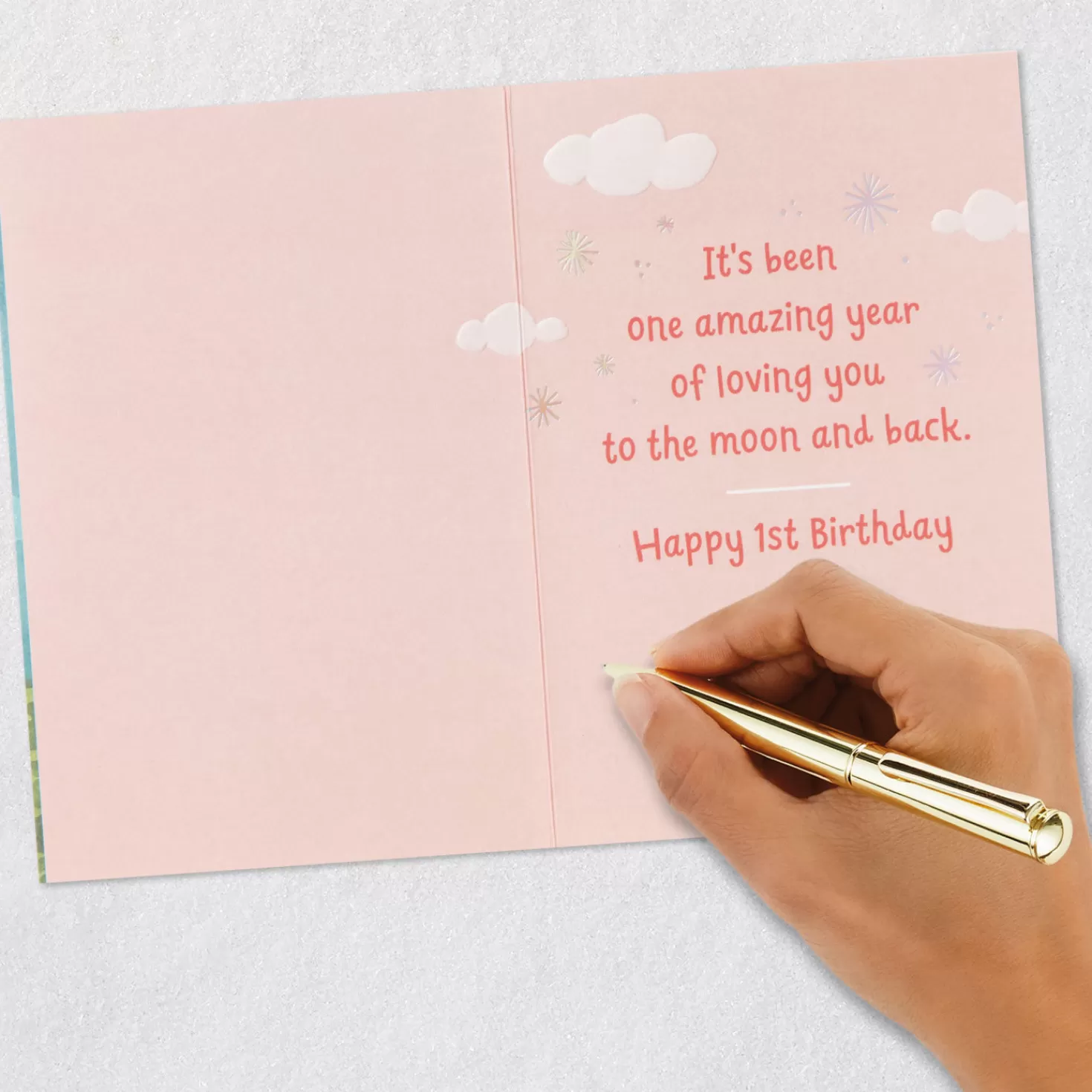 Birthday>Hallmark Love You To The Moon And Back 1St Birthday Card For Daughter