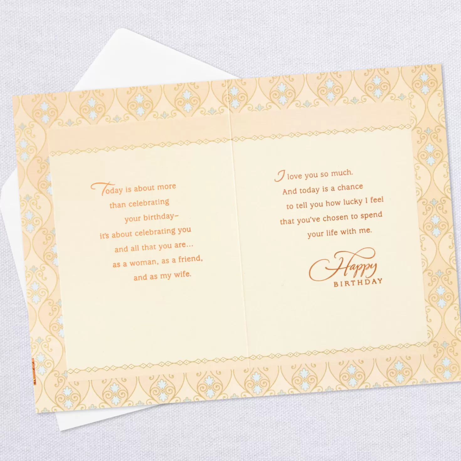 Birthday>Hallmark Lucky To Spend Life With You Birthday Card For Wife