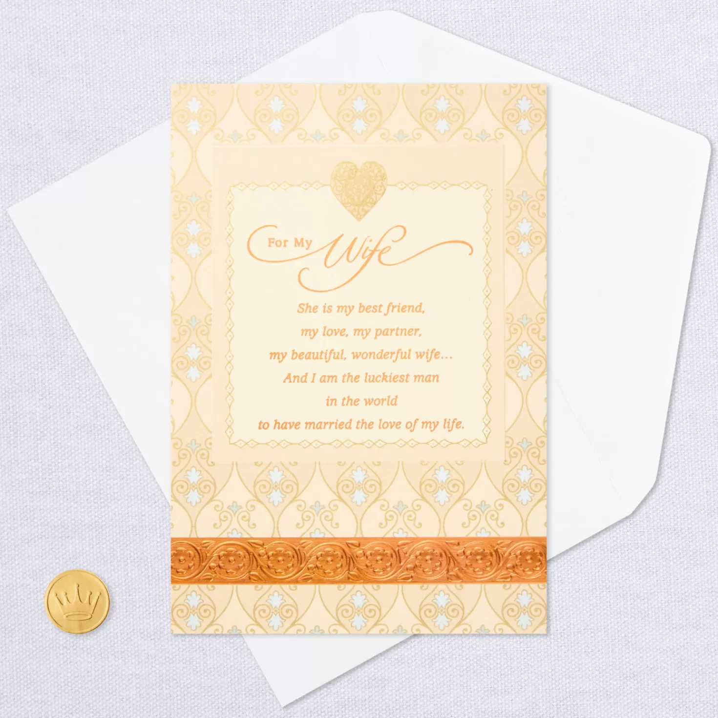 Birthday>Hallmark Lucky To Spend Life With You Birthday Card For Wife