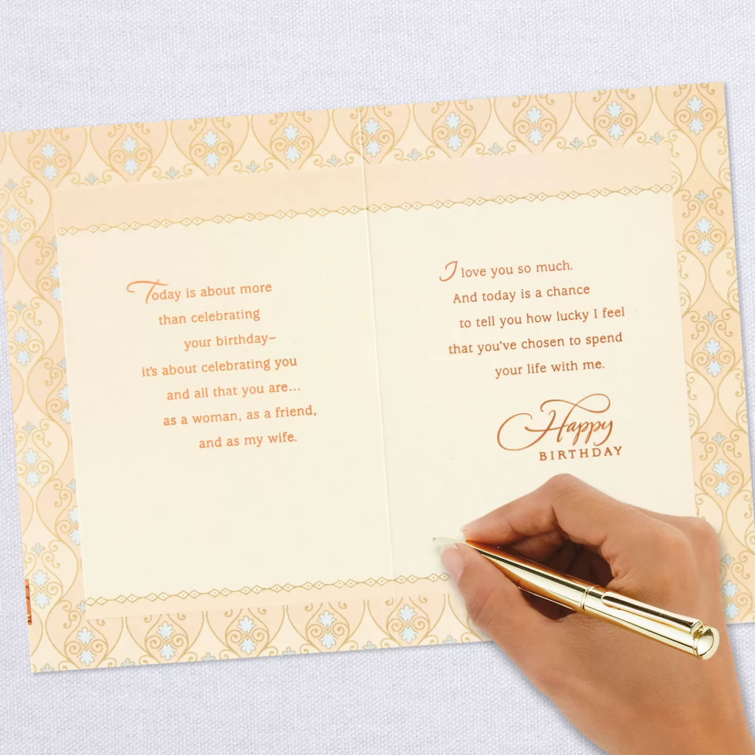 Birthday>Hallmark Lucky To Spend Life With You Birthday Card For Wife