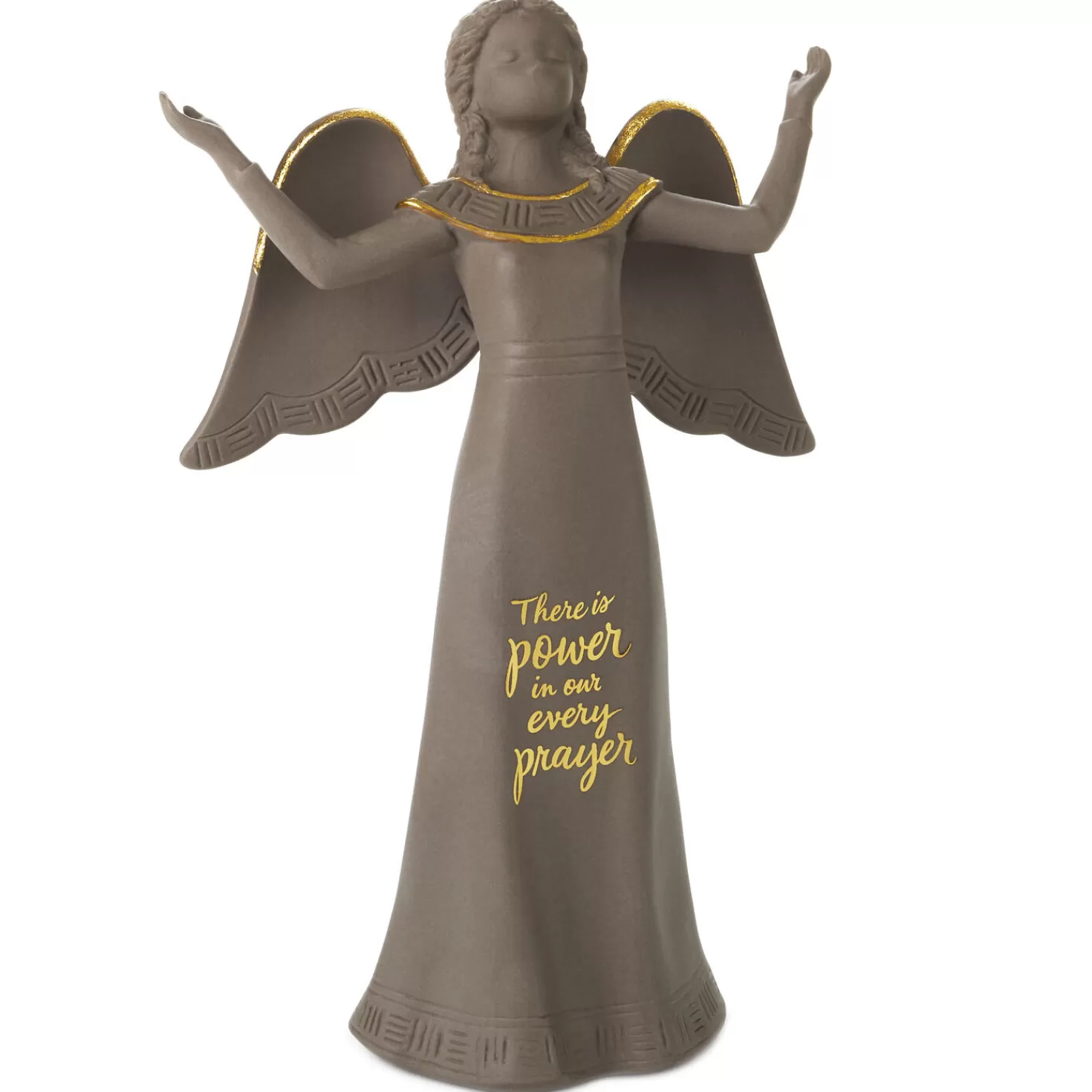 Hot Mahogany Power In Prayer Black Angel Figurine, 8.5" Encouragement