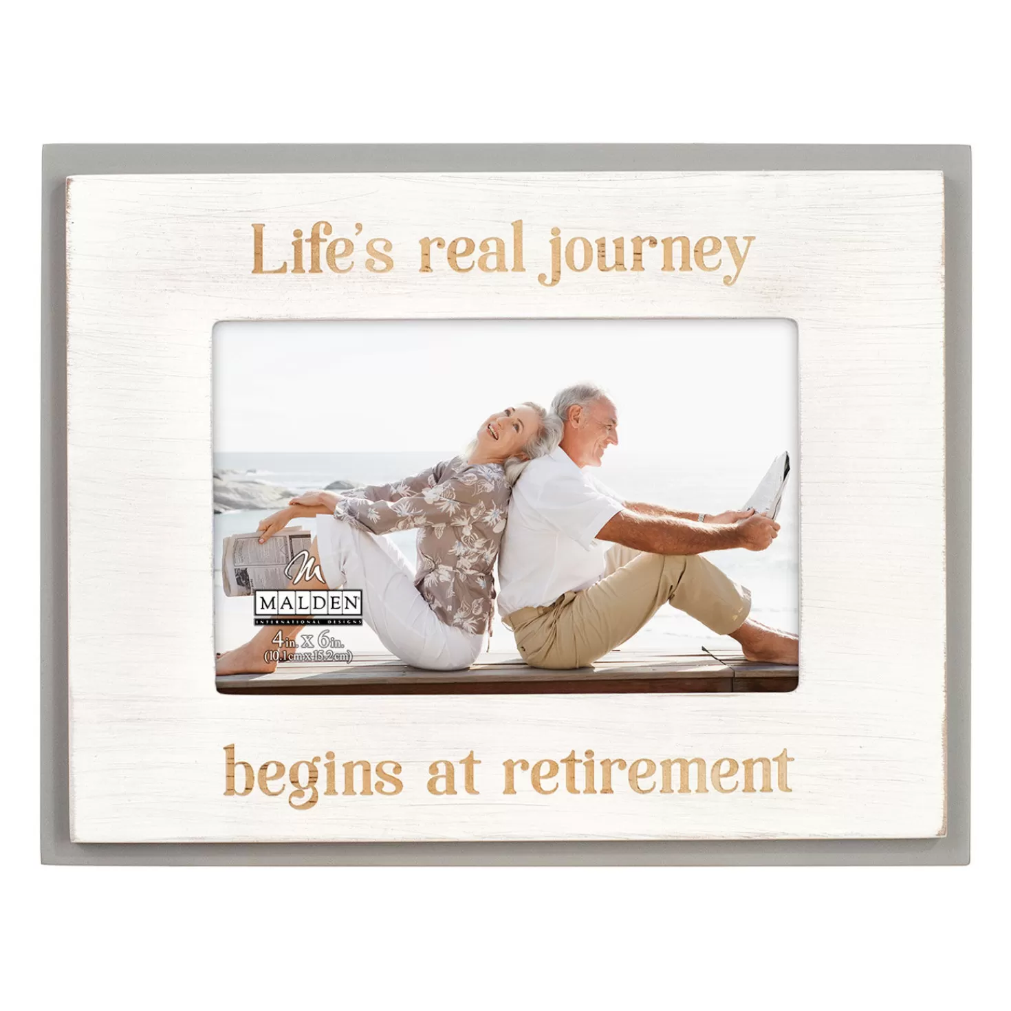 Outlet Malden Life's Journey Begins At Retirement Wood Picture Frame, 4X6 Retirement