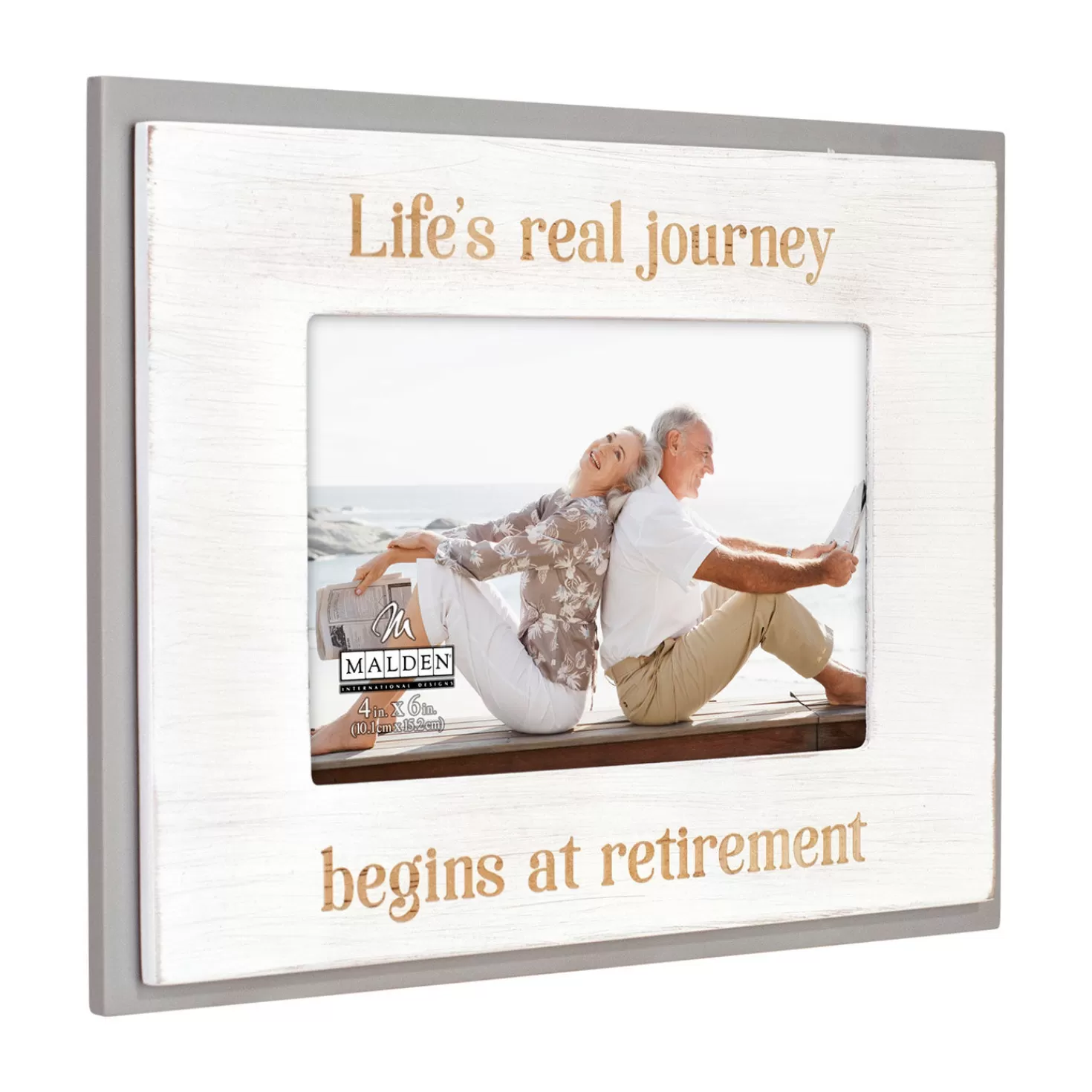 Outlet Malden Life's Journey Begins At Retirement Wood Picture Frame, 4X6 Retirement