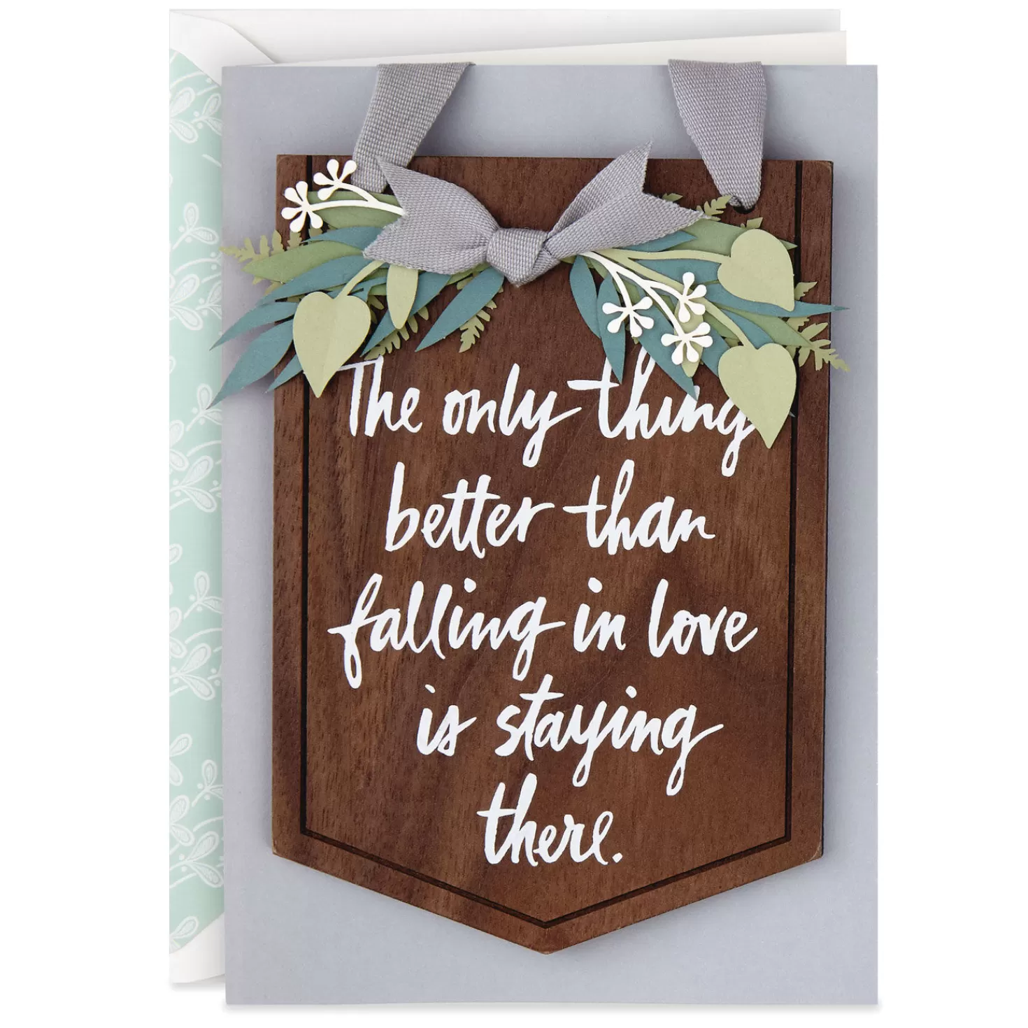 Anniversary>Hallmark Many More Years Of Love Anniversary Card With Wooden Quote Sign