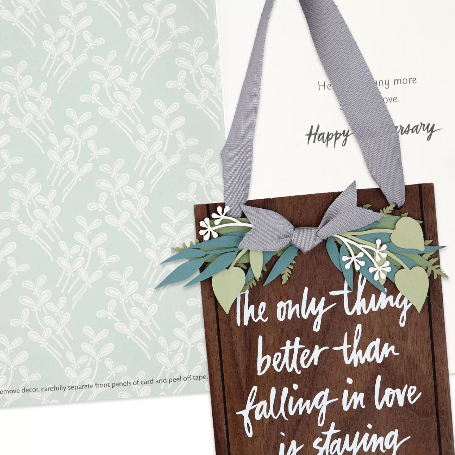 Anniversary>Hallmark Many More Years Of Love Anniversary Card With Wooden Quote Sign