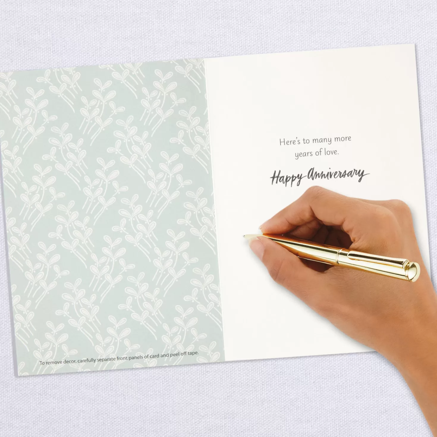 Anniversary>Hallmark Many More Years Of Love Anniversary Card With Wooden Quote Sign