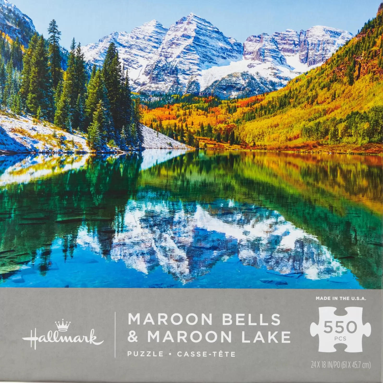 Best Sale Maroon Bells And Maroon Lake Mountain Scene 550-Piece Puzzle Retirement