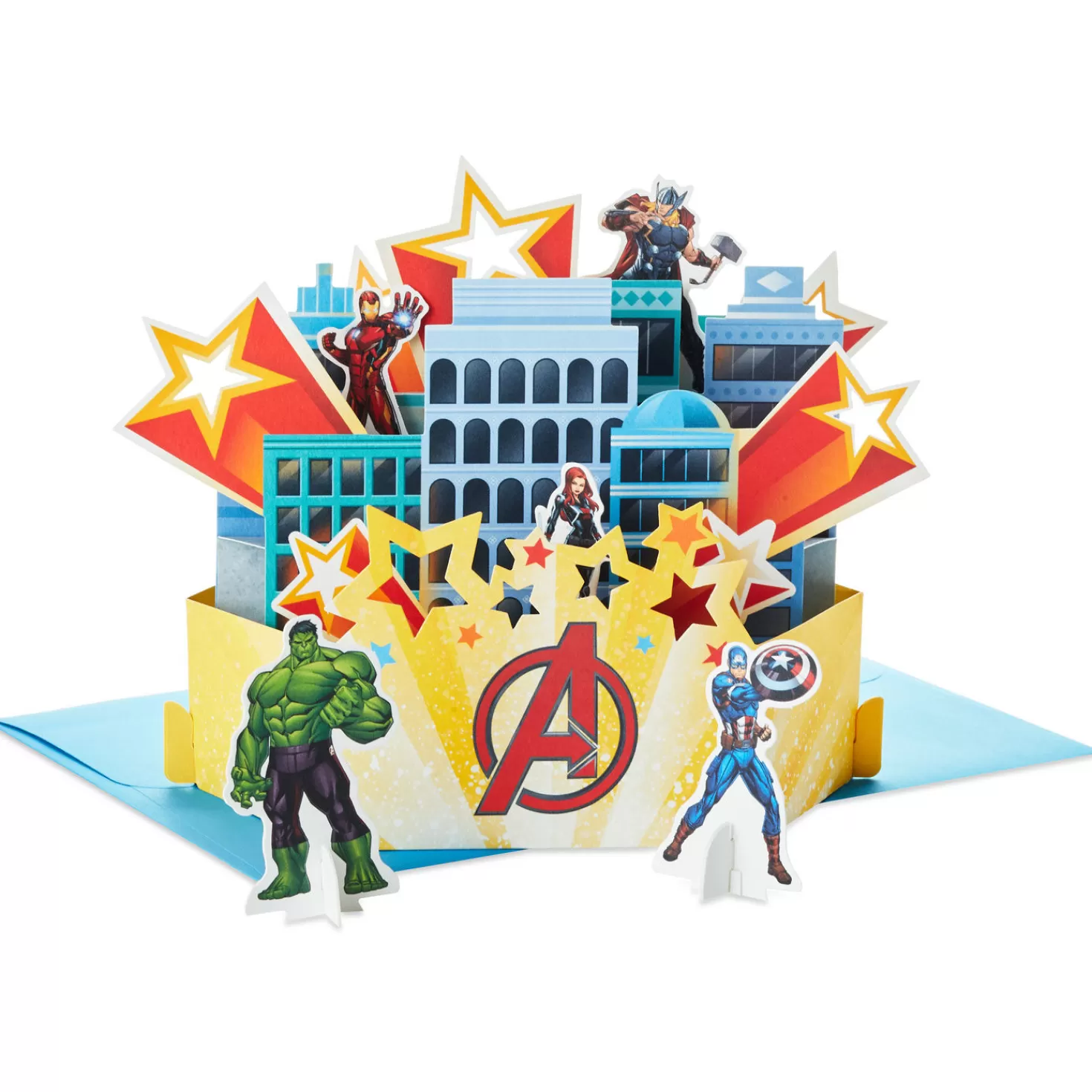 Outlet Marvel Avengers Assemble And Celebrate 3D Pop-Up Card With Playset Graduation