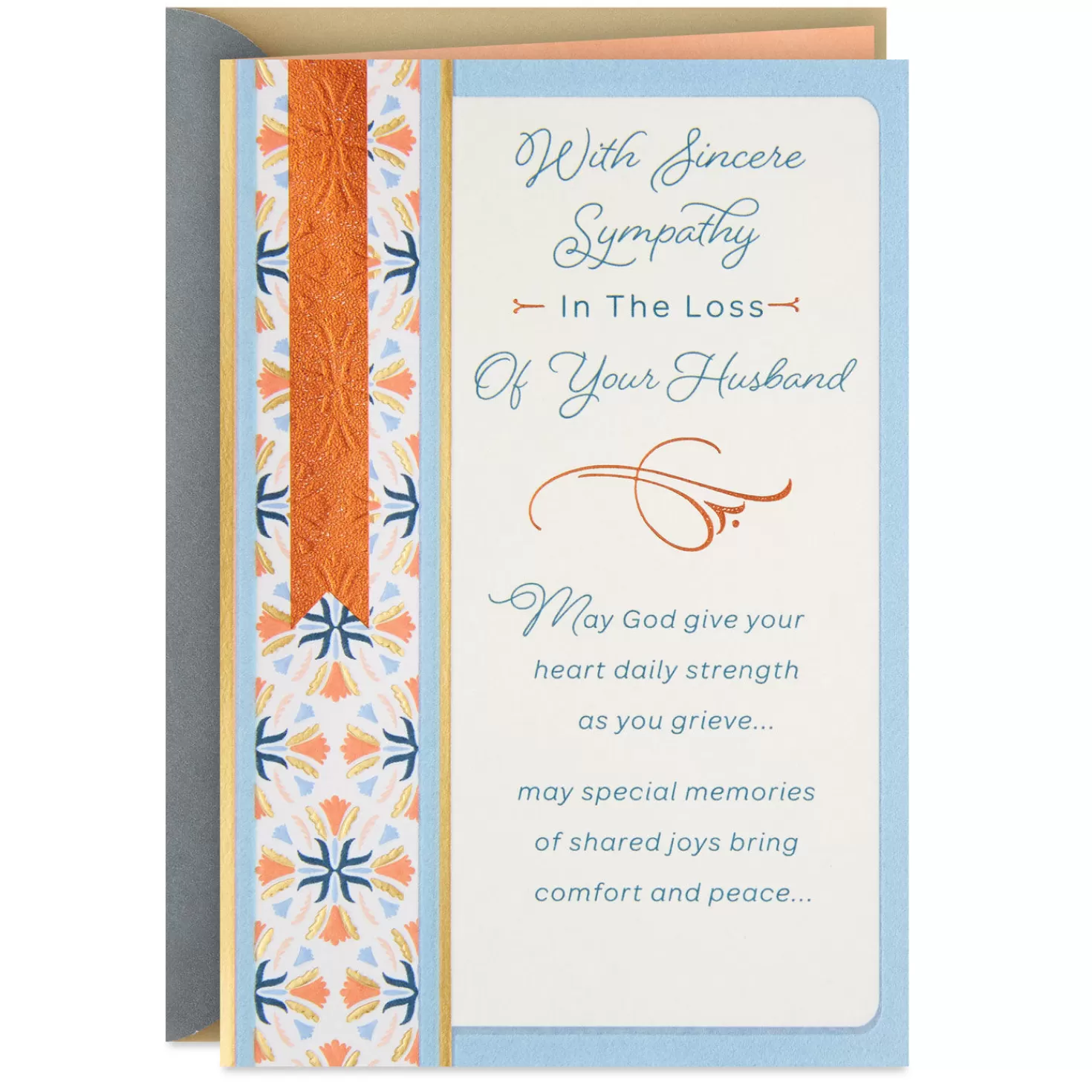 Clearance May God Give Your Heart Strength Sympathy Card For Loss Of Husband Sympathy