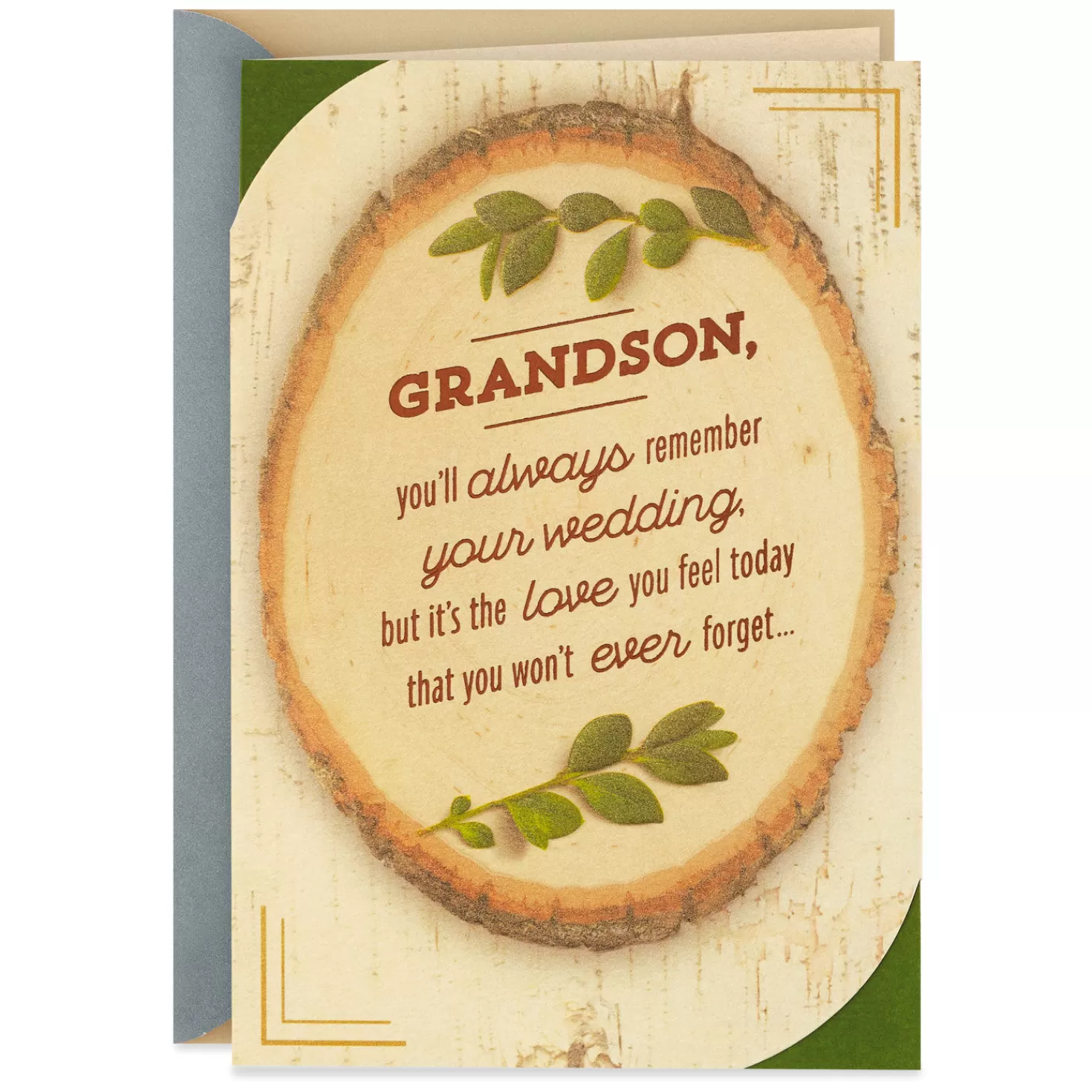 Fashion May Your Love Grow Deeper Wedding Card For Grandson Wedding