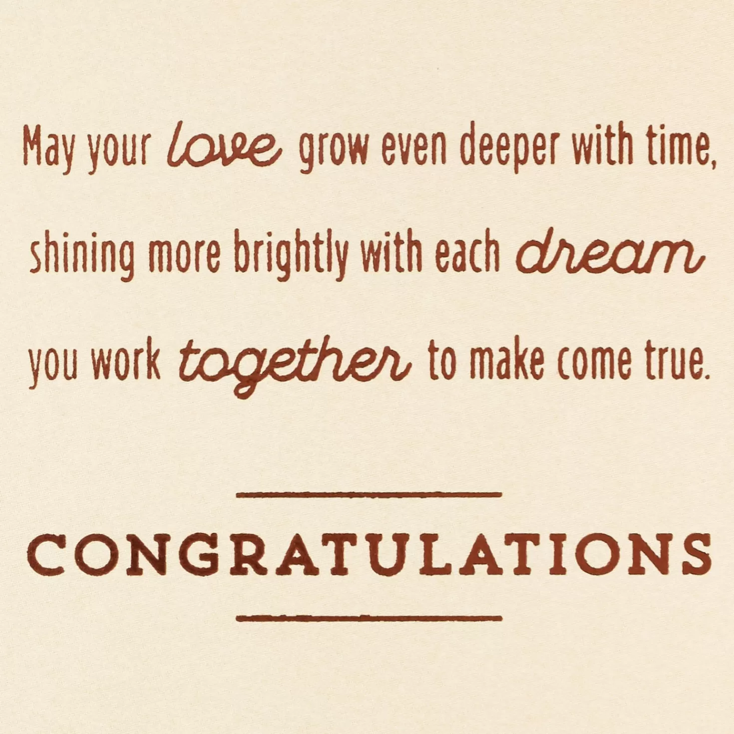 Fashion May Your Love Grow Deeper Wedding Card For Grandson Wedding