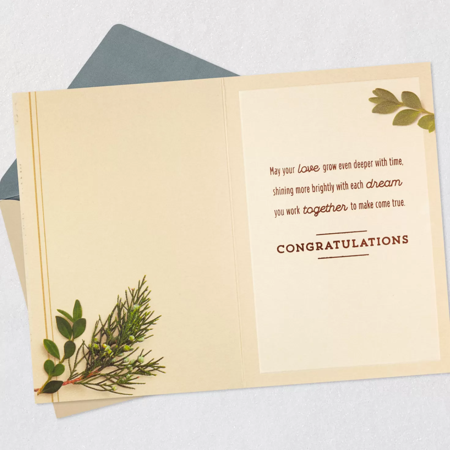 Fashion May Your Love Grow Deeper Wedding Card For Grandson Wedding