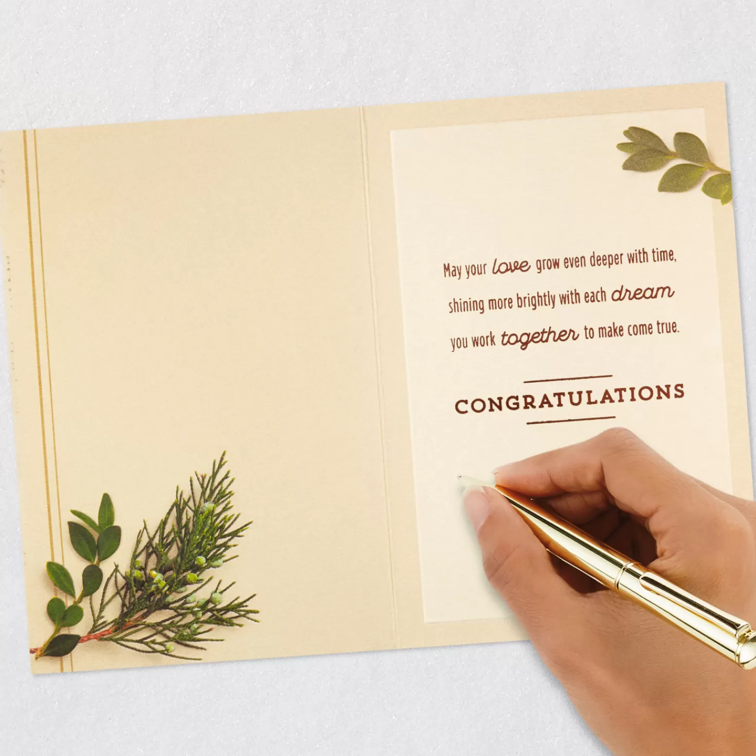 Fashion May Your Love Grow Deeper Wedding Card For Grandson Wedding