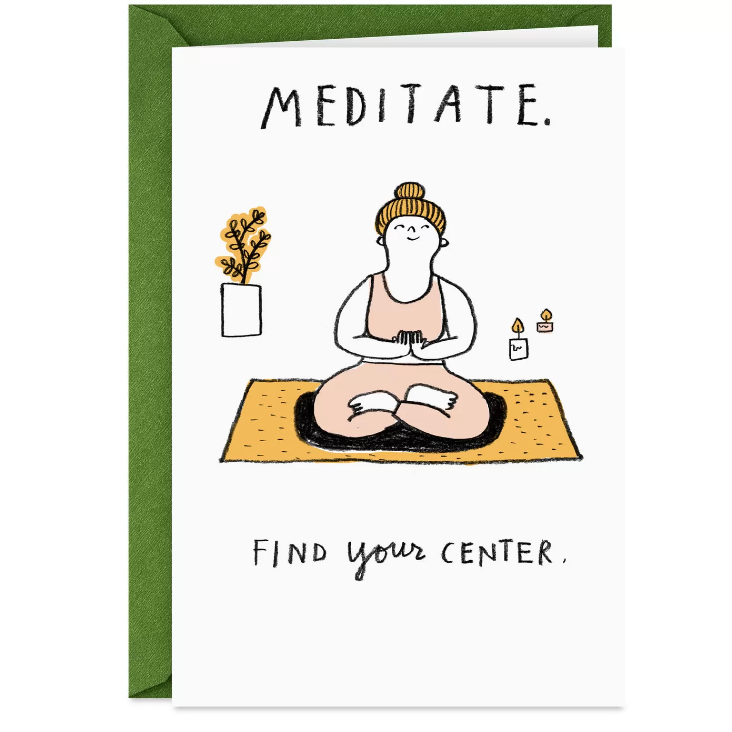 Best Sale Meditation And Wine Card Encouragement
