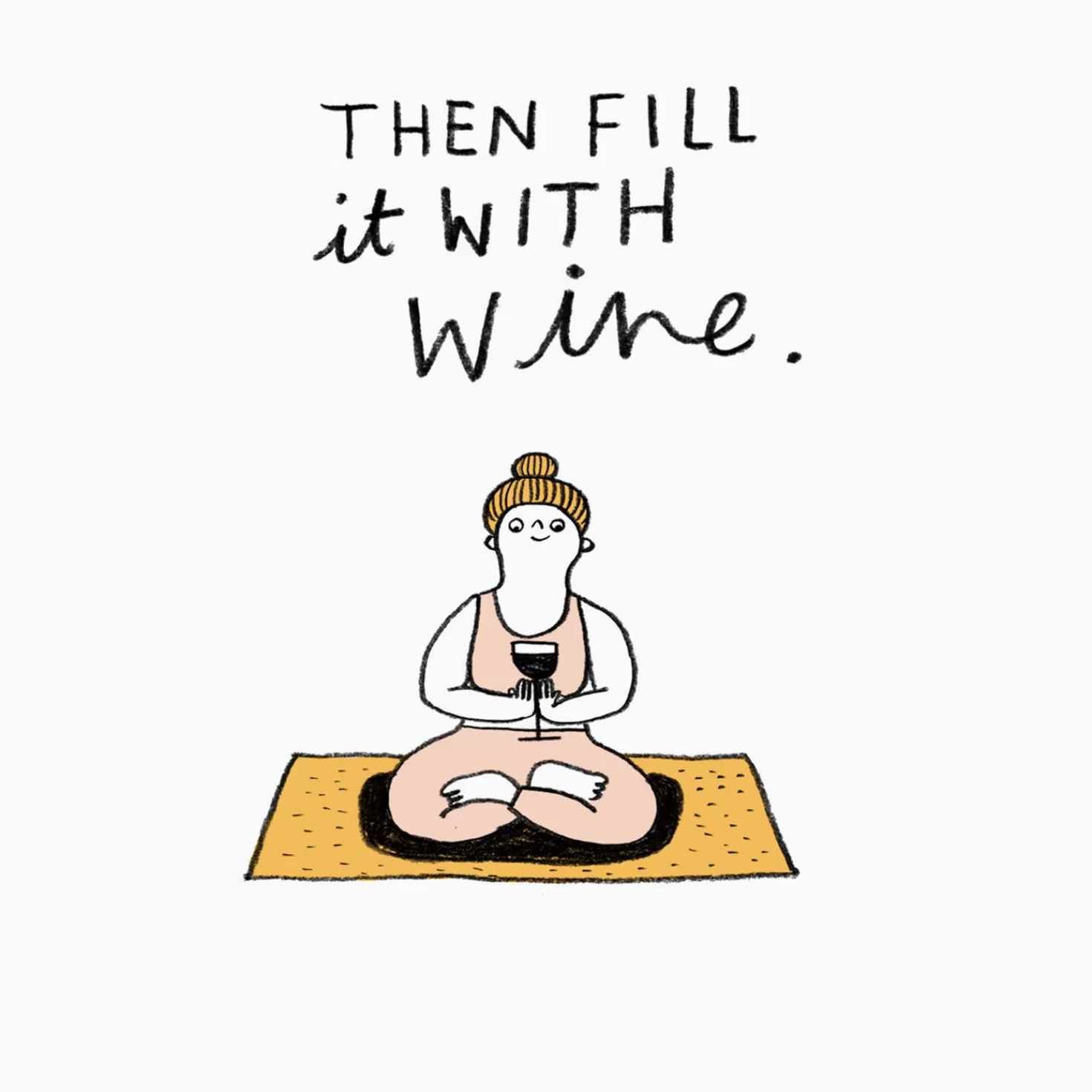 Best Sale Meditation And Wine Card Encouragement