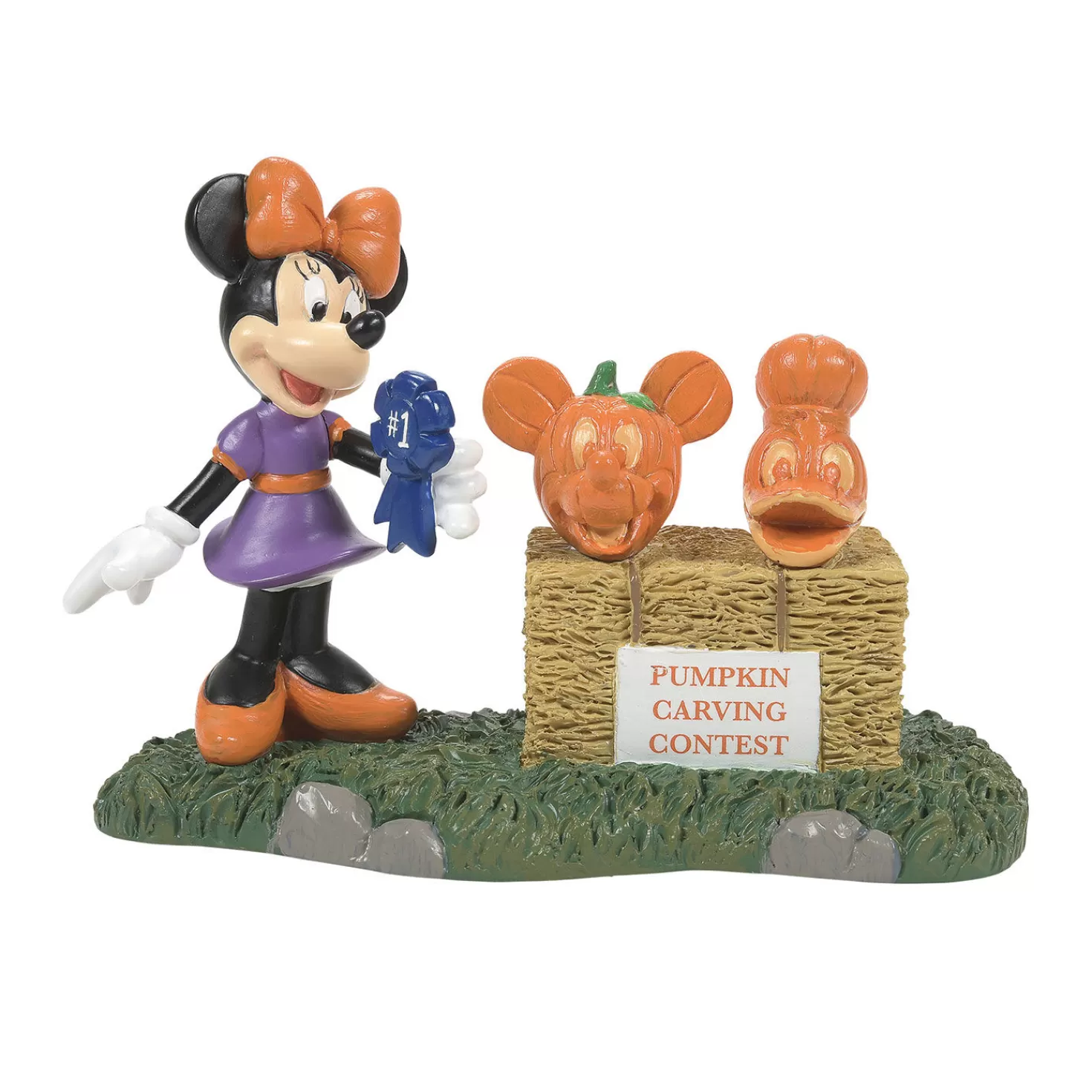Halloween (10/31)>Hallmark Mickey's Pumpkintown Minnie Mouse Picks A Winner Figurine, 3"