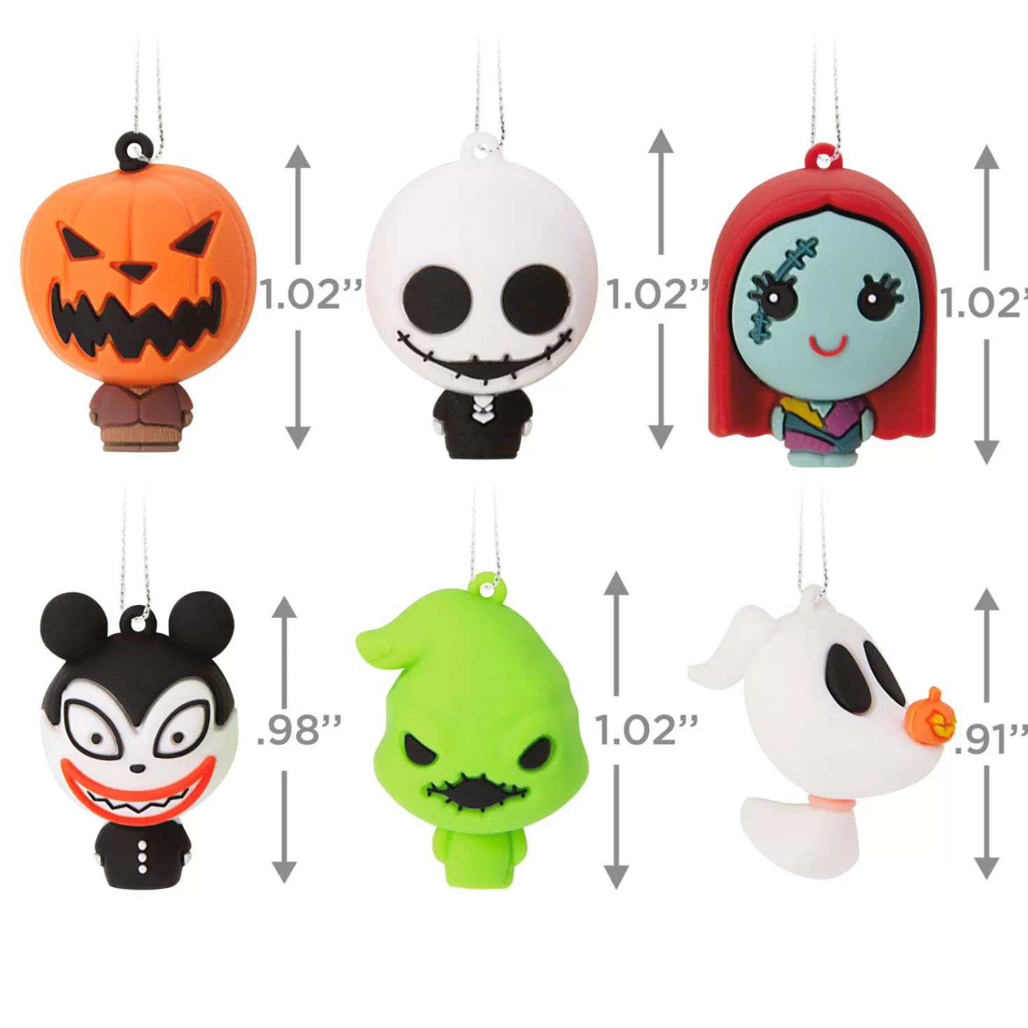 Halloween (10/31)>Hallmark Mini Disney Tim Burton's The Nightmare Before Christmas Shatterproof Ornaments, Set Of 6