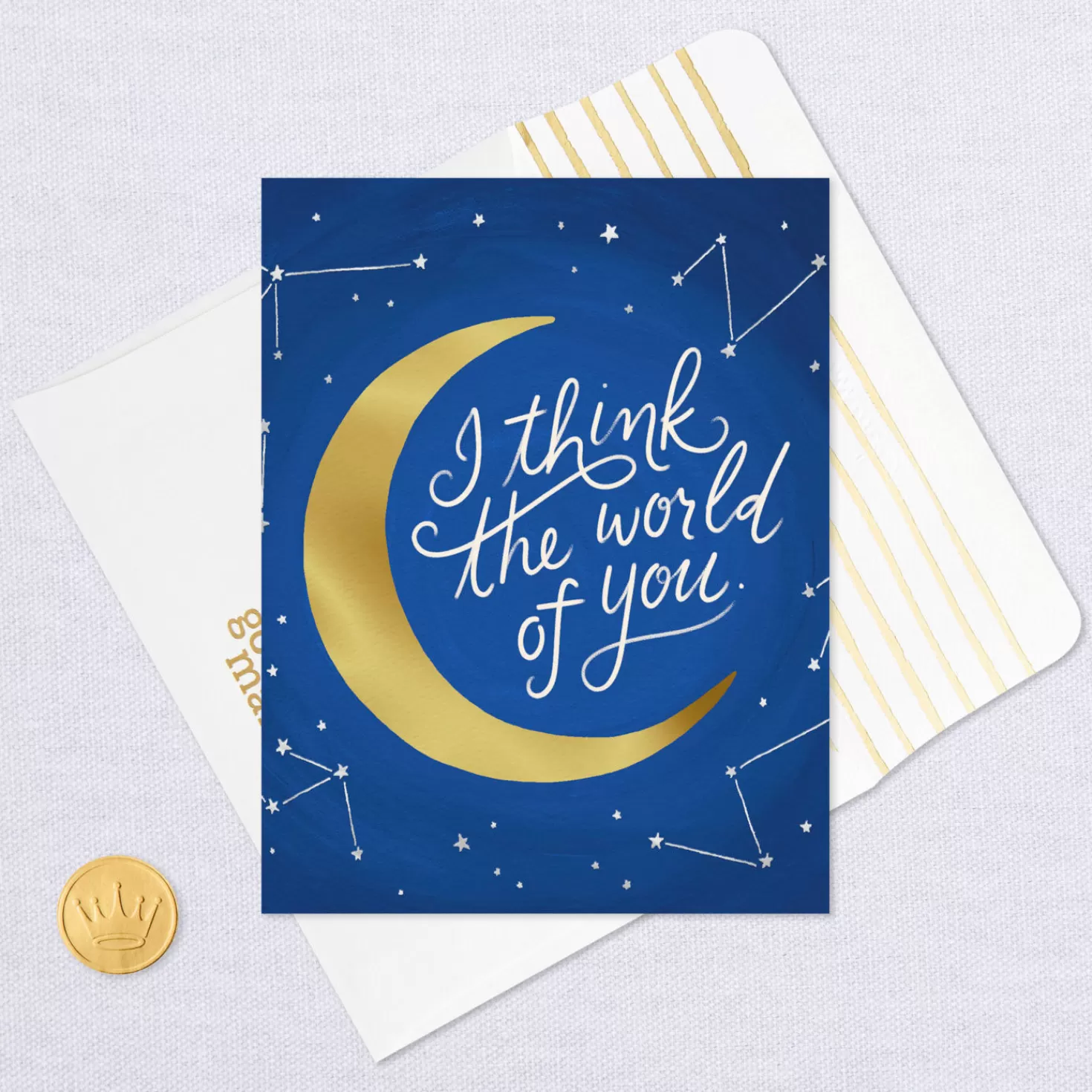 Flash Sale Moon And Stars I Think The World Of You Card Encouragement