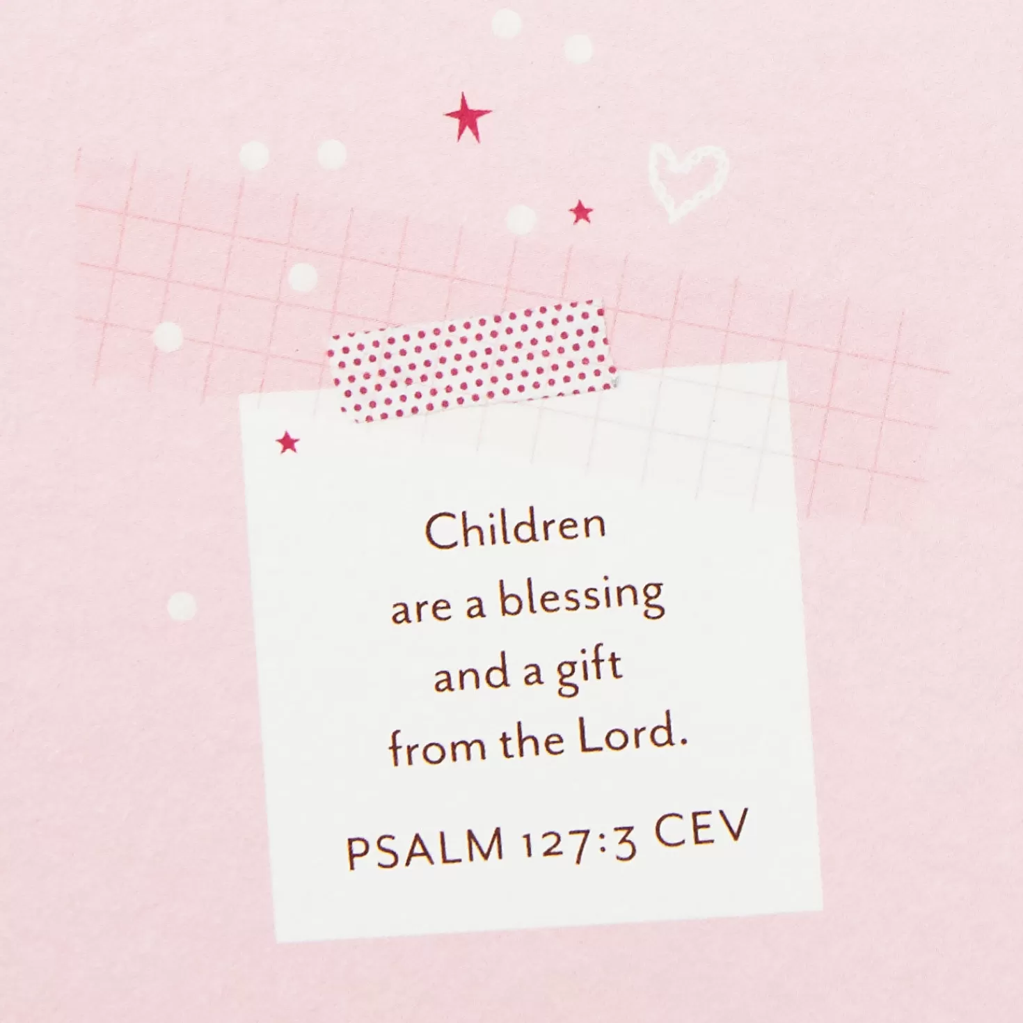 Cheap Moon With Hearts And Stars Baby Girl Christening Card Baptism And Christening