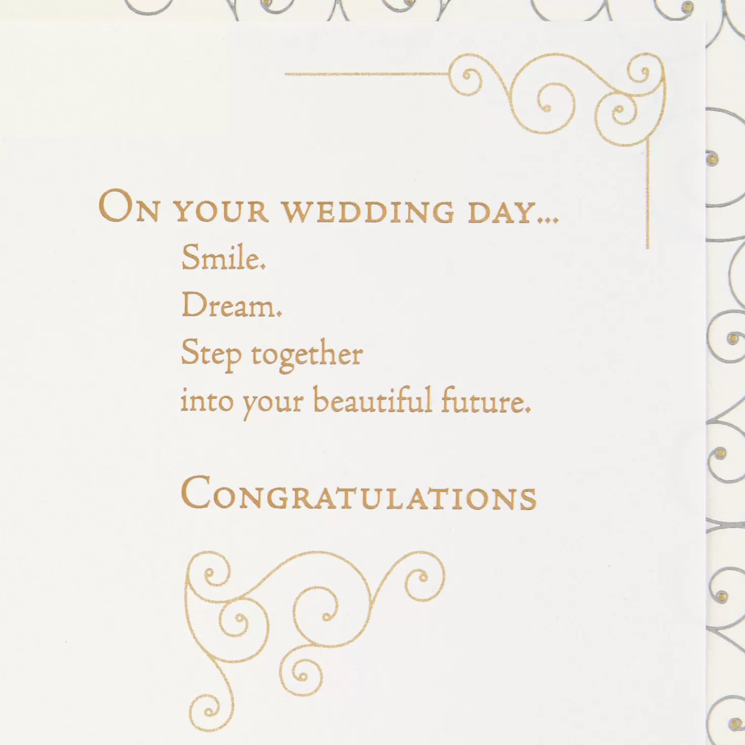 Store Mr. And Mrs. Gold Calligraphy Wedding Card Wedding
