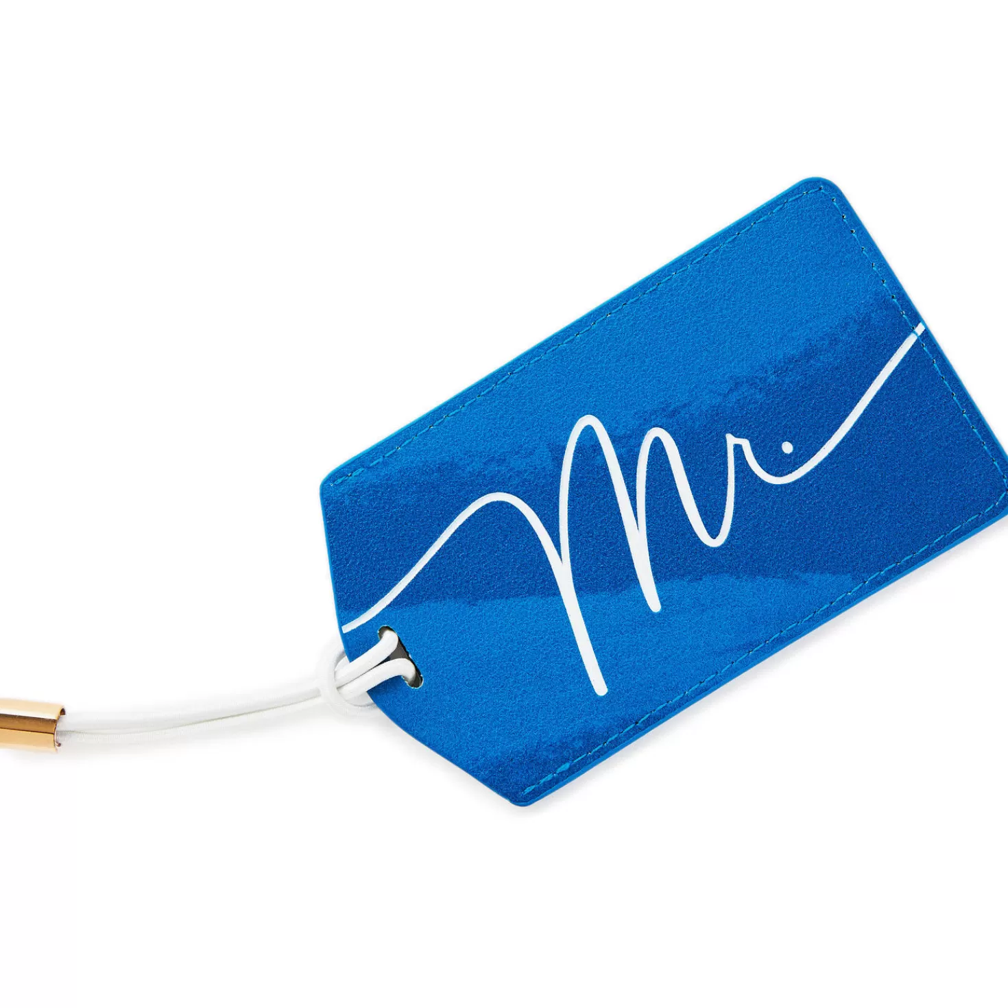 Cheap Mr. Blue Faux Leather Luggage Tag Wedding