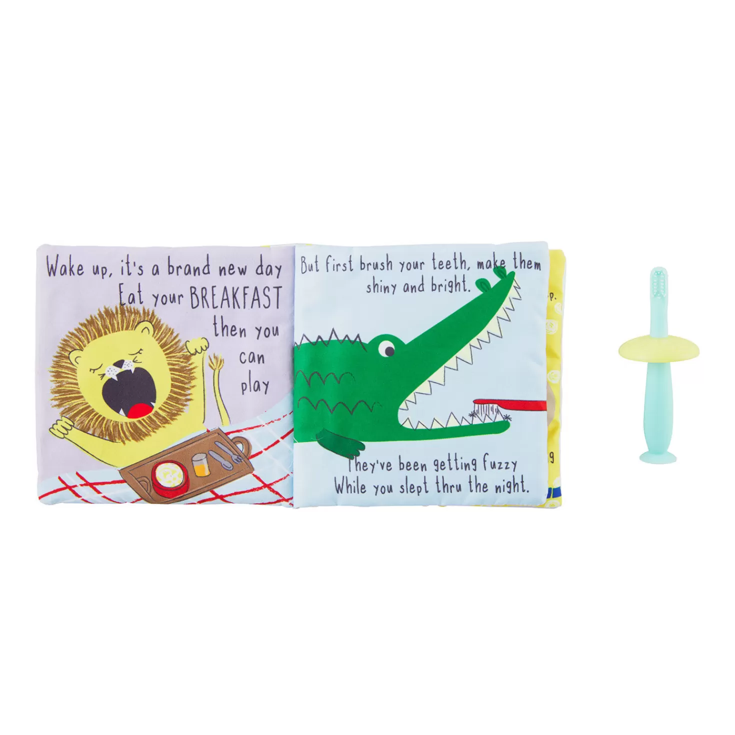 Discount Mud Pie Brushing Teeth Cloth Book And Toothbrush Set Baby